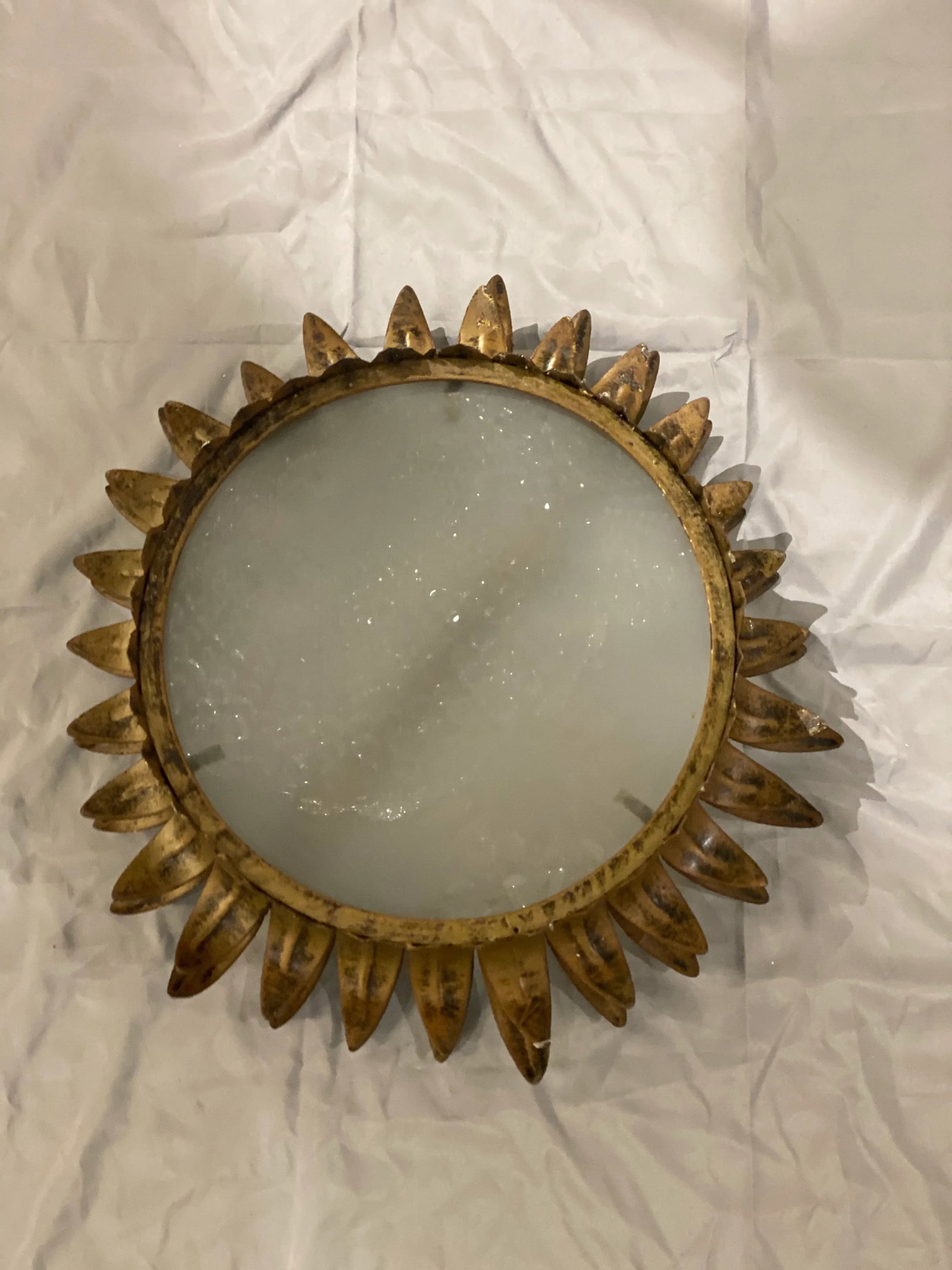 1940s Italian Gilt Metal Light Fixture - 3