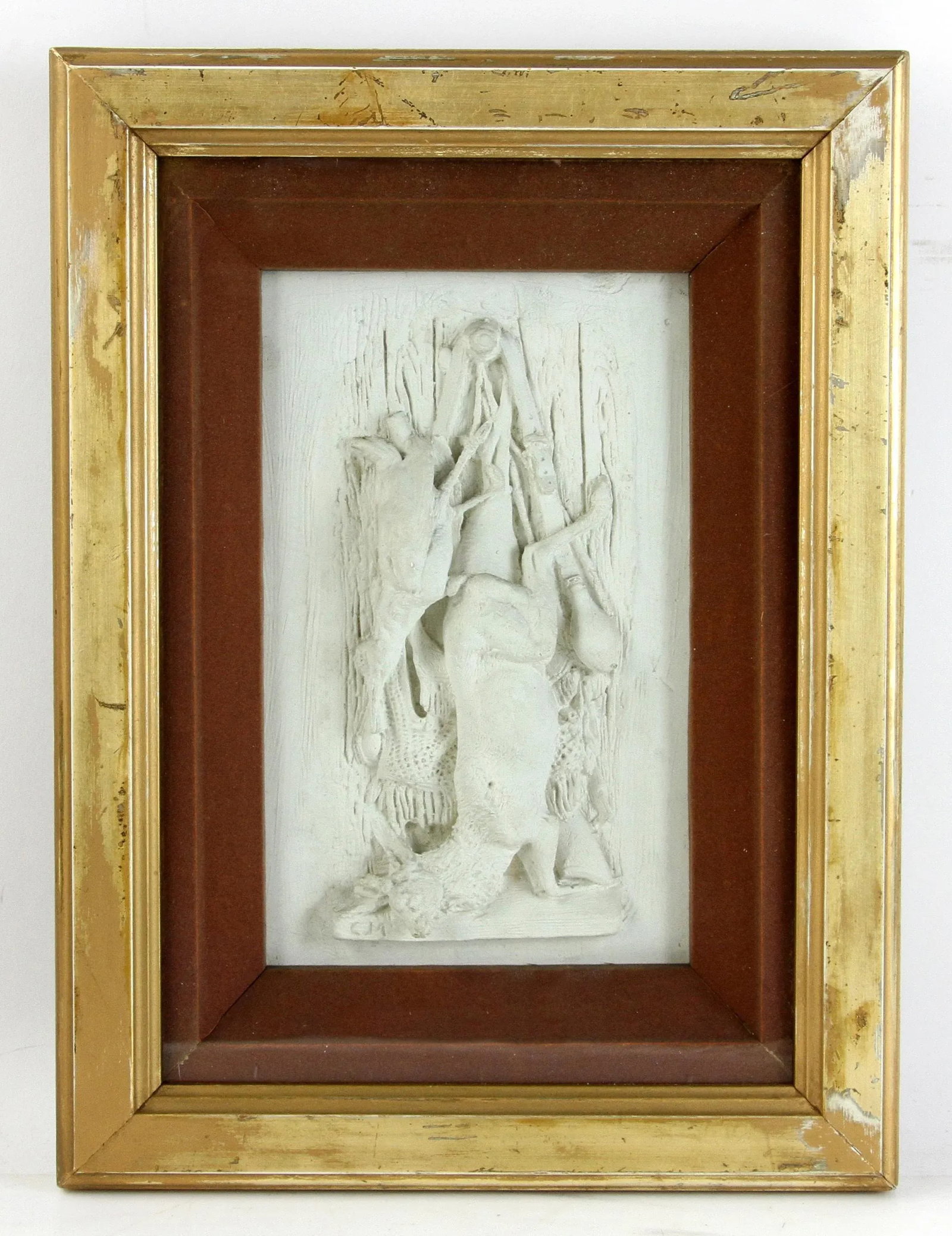 Hunting Motif Framed Plaster Reliefs - Set of 3 - 2
