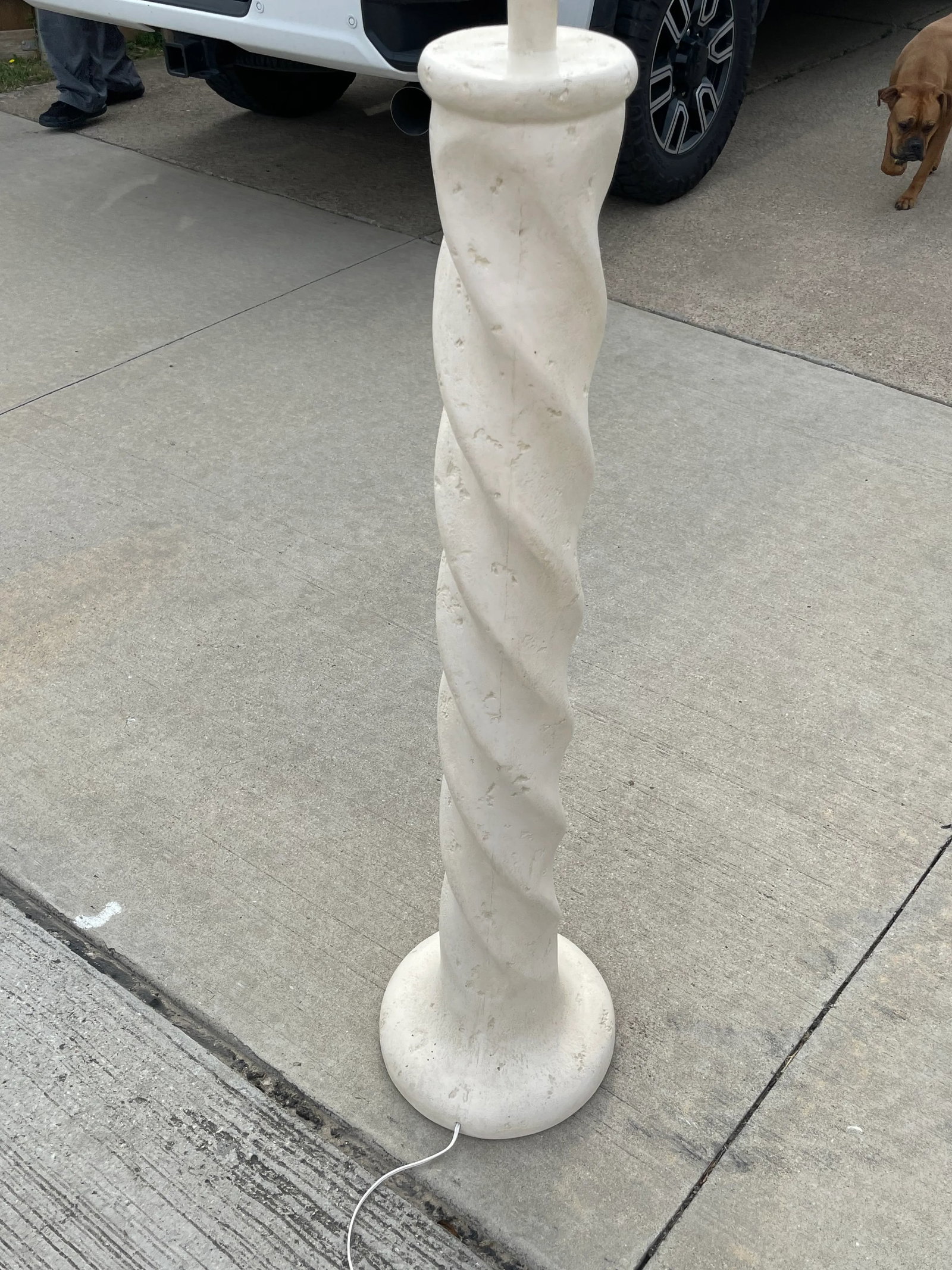 Michael Tayler Style Plaster Spiral Floor Lamp - 6