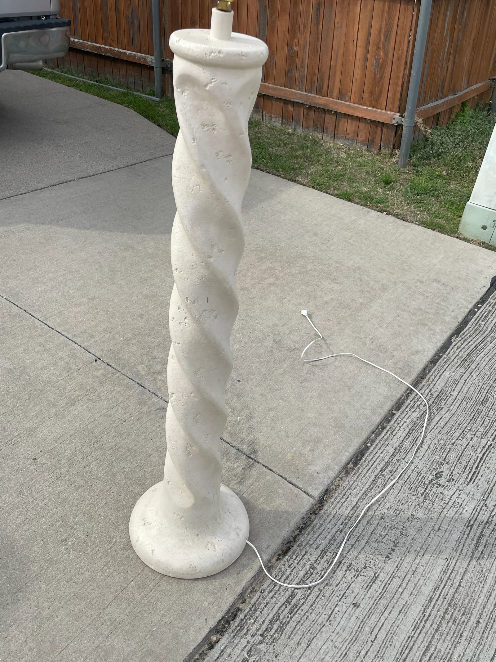 Michael Tayler Style Plaster Spiral Floor Lamp - 7