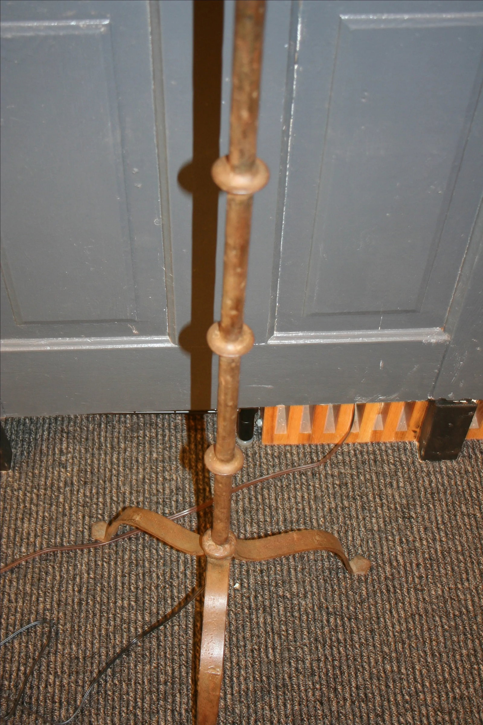 Vintage French Tole Candlestick Floor Lamp - 7