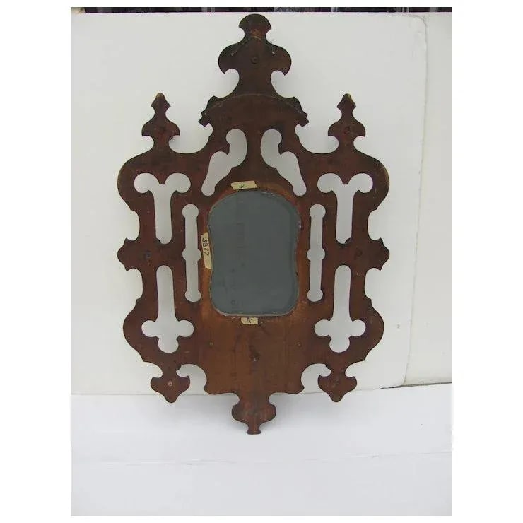 Victorian Walnut Hanging Hat-rack And Mirror - 6