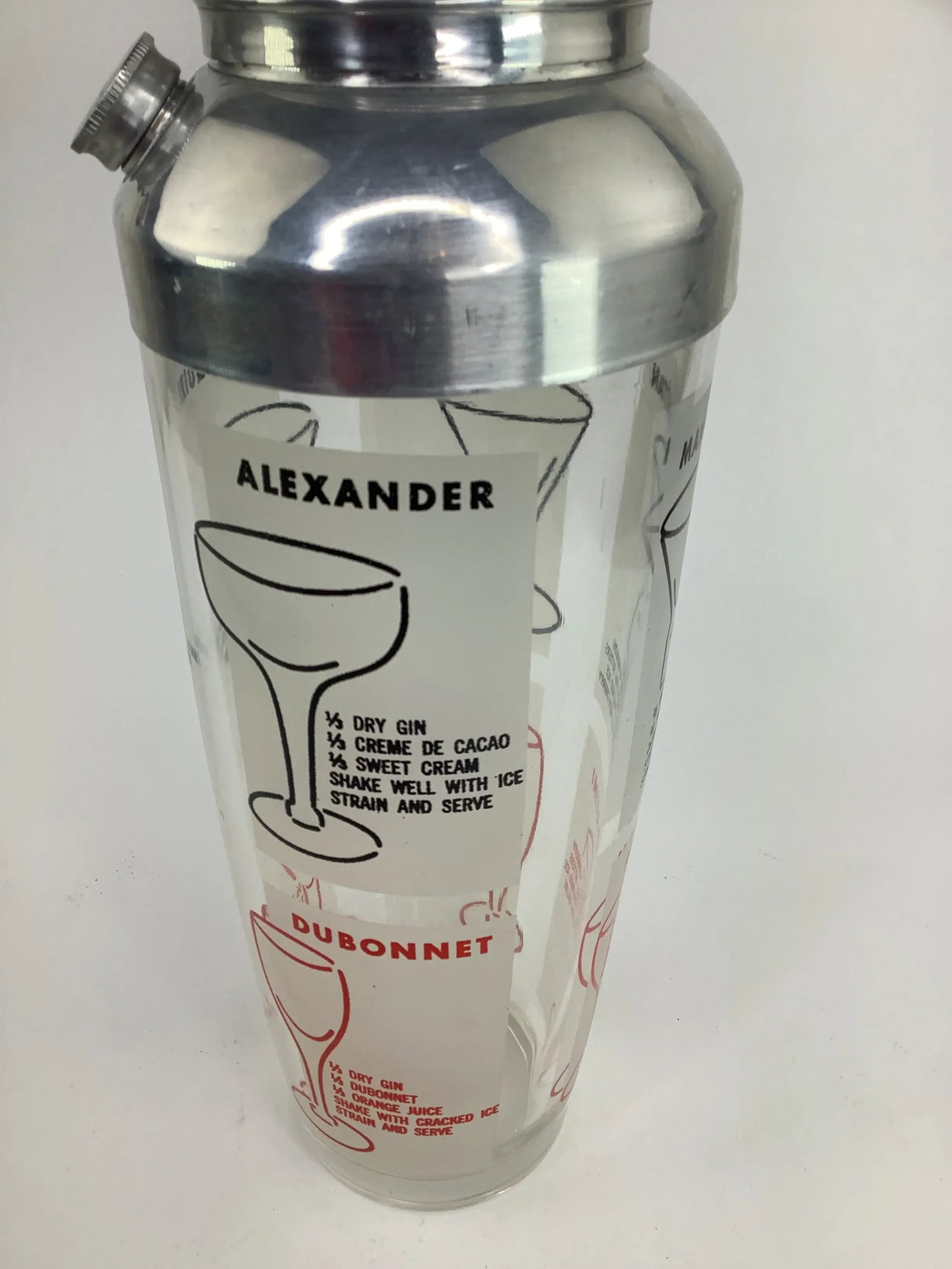Vintage Cocktail Shaker With Drink Recipes - 5