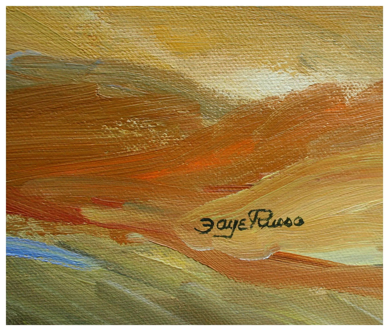 Hillside Barn, Vintage 1970s California Farm Landscape by Faye Russo - 5