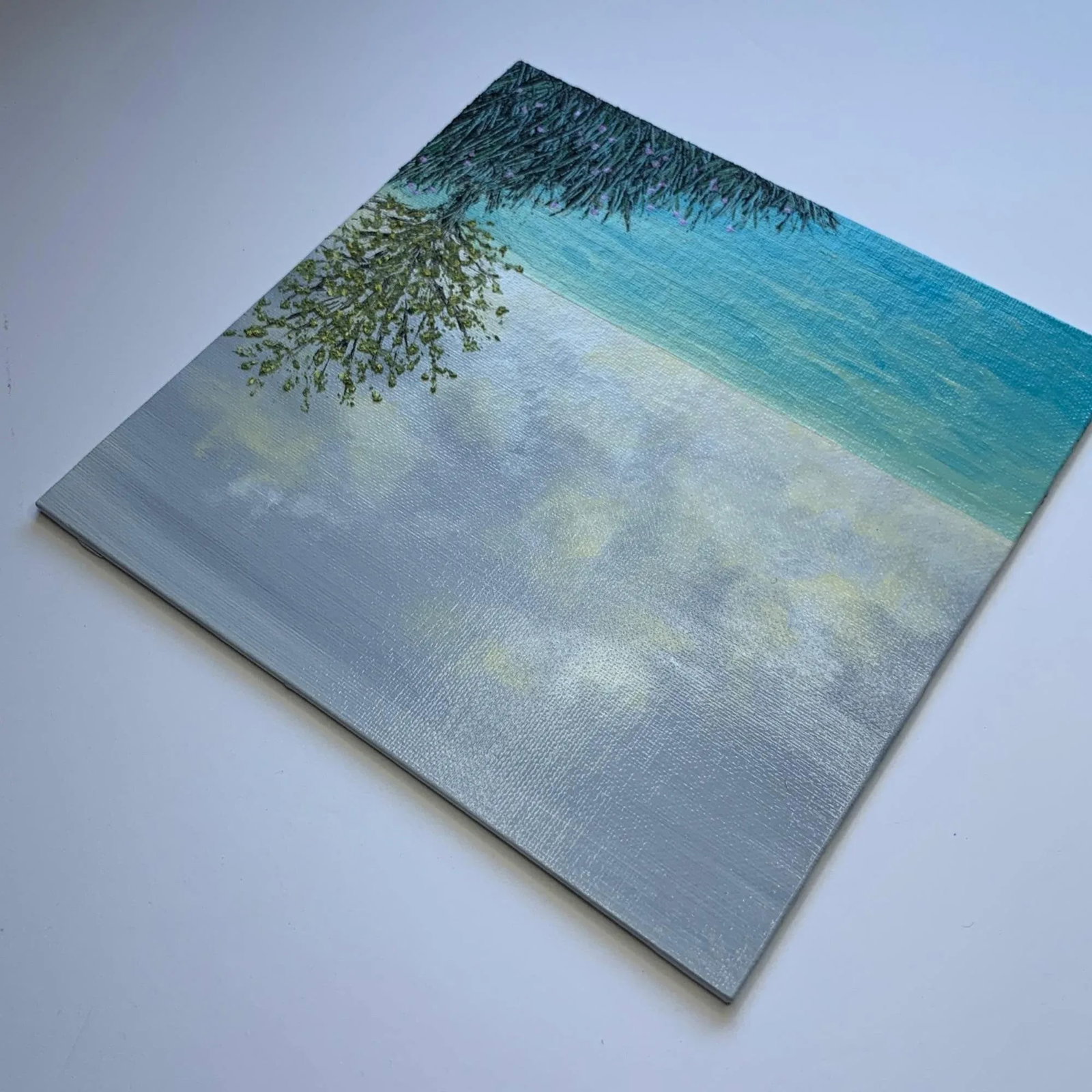 "Peace and Quiet 2" Contemporary Original Acrylic Painting by Deb Bossert - 6