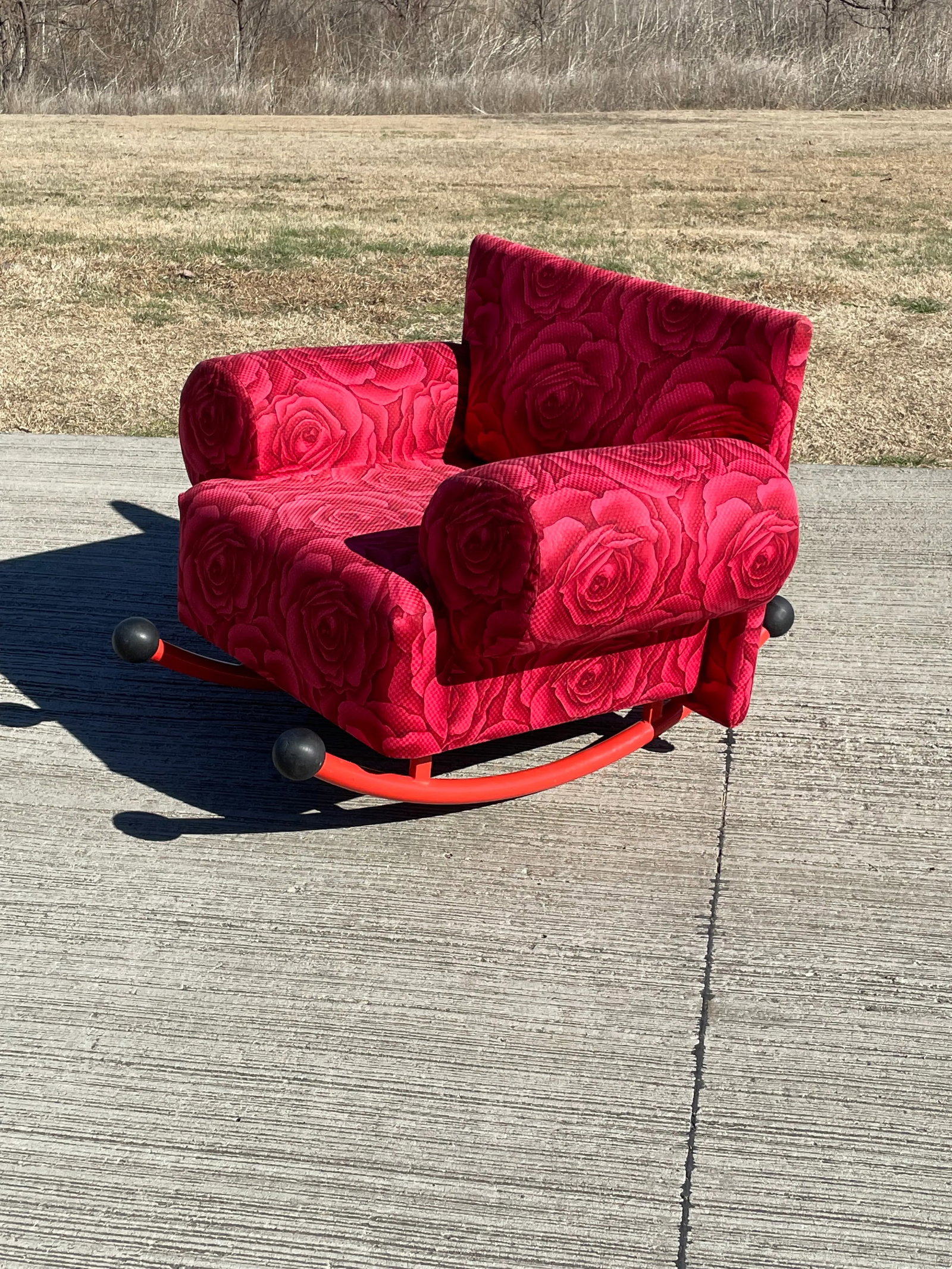Milo Baughman for Thayer Coggin Prisma Armchair Rocker Lounge, Memphis Era - 10