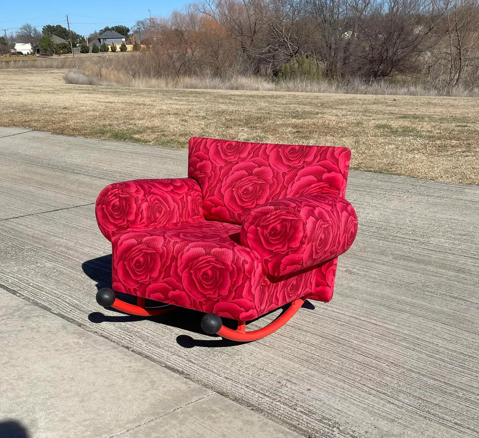 Milo Baughman for Thayer Coggin Prisma Armchair Rocker Lounge, Memphis Era - 12
