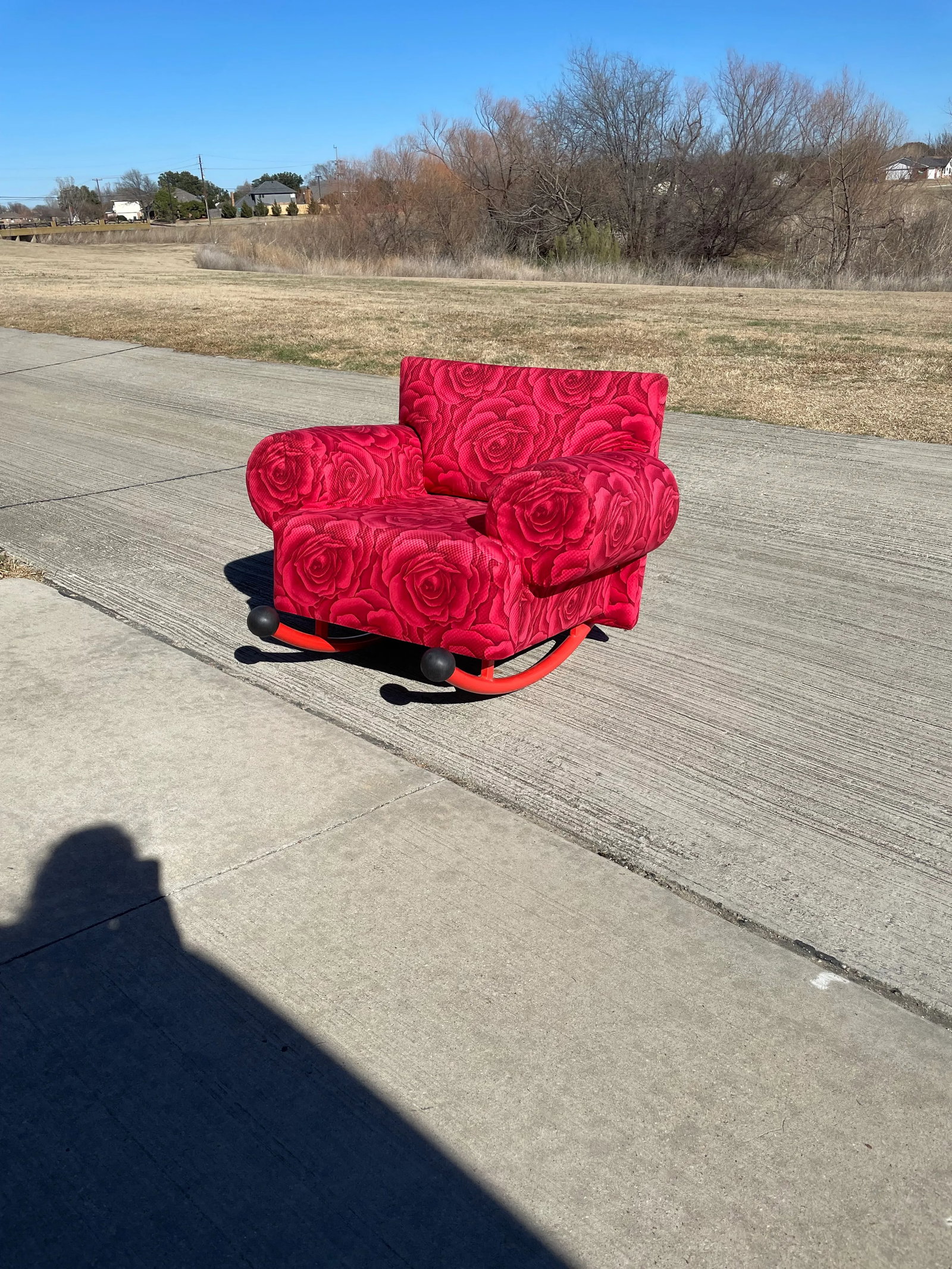 Milo Baughman for Thayer Coggin Prisma Armchair Rocker Lounge, Memphis Era - 2