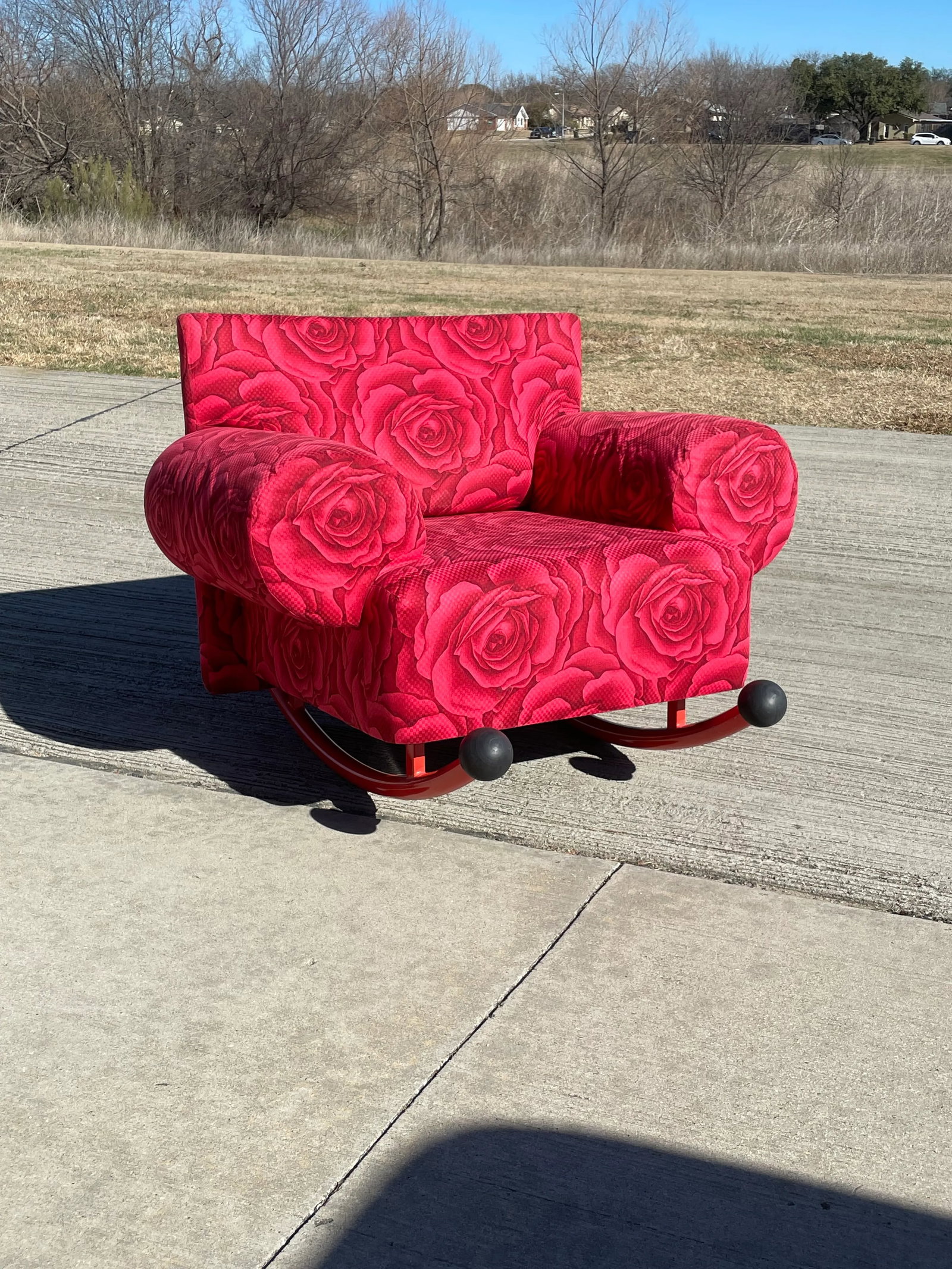 Milo Baughman for Thayer Coggin Prisma Armchair Rocker Lounge, Memphis Era - 3