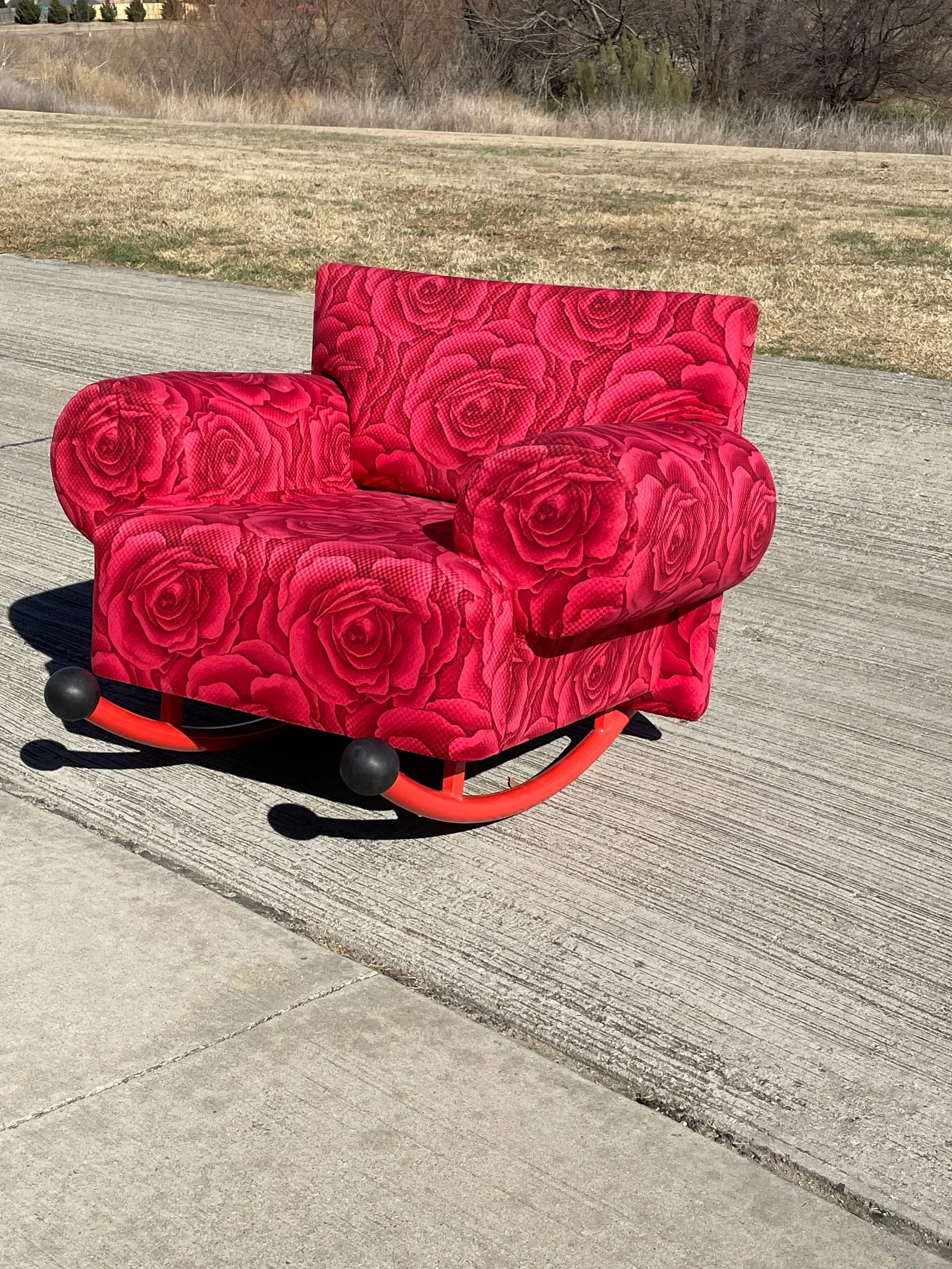 Milo Baughman for Thayer Coggin Prisma Armchair Rocker Lounge, Memphis Era - 4