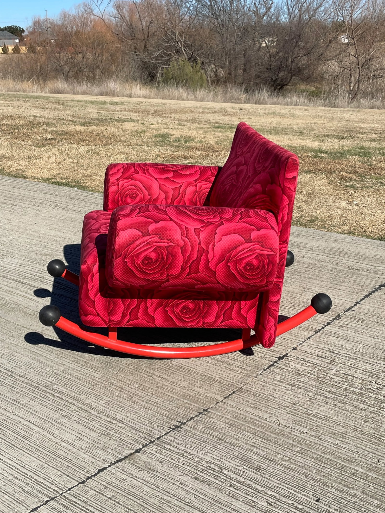 Milo Baughman for Thayer Coggin Prisma Armchair Rocker Lounge, Memphis Era - 8