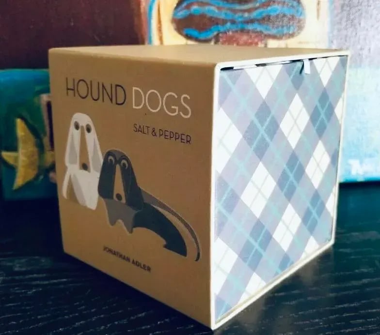 1990s Jonathan Adler Dachshund Weiner Doxie Basset Hound Dog Salt and Pepper Shakers - 4