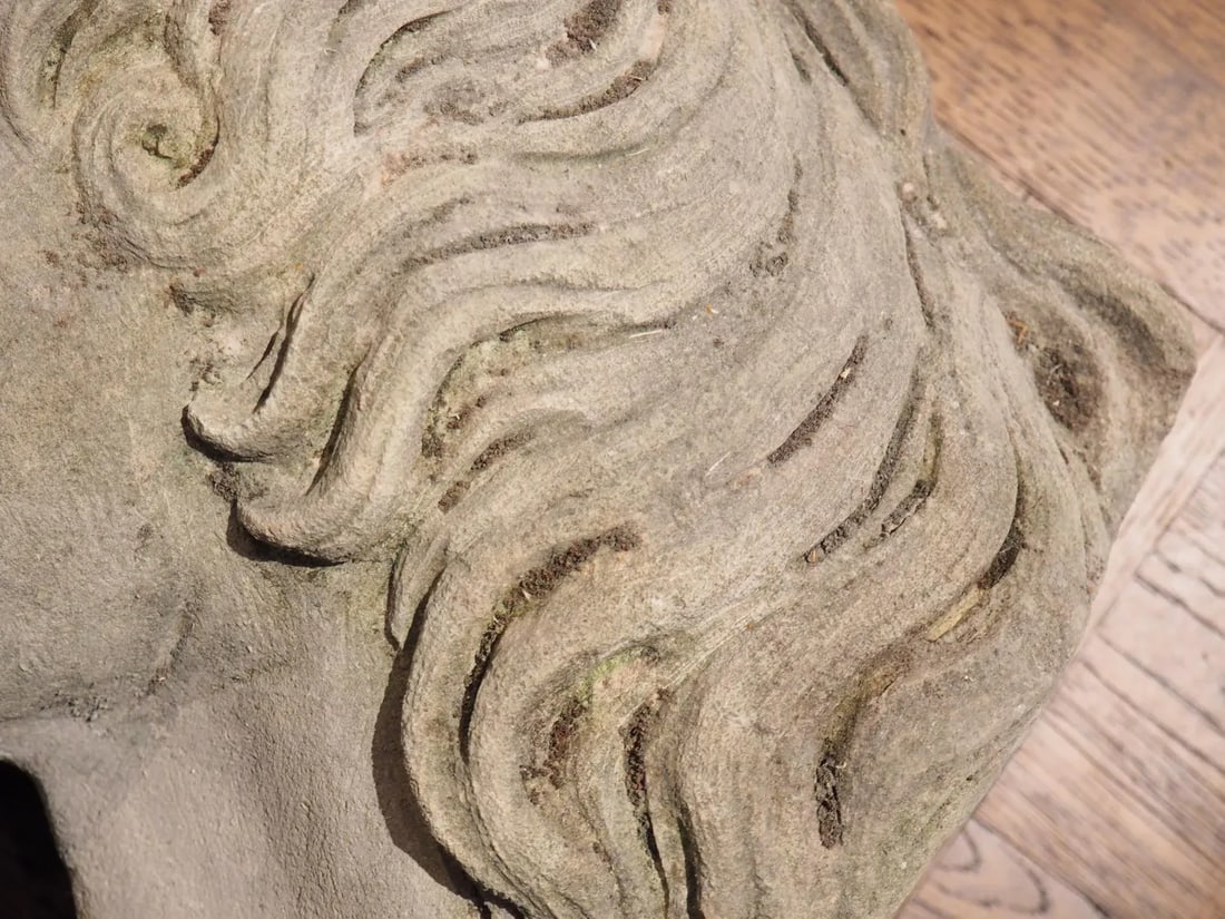 Carved Limestone Horsehead From Italy - 3
