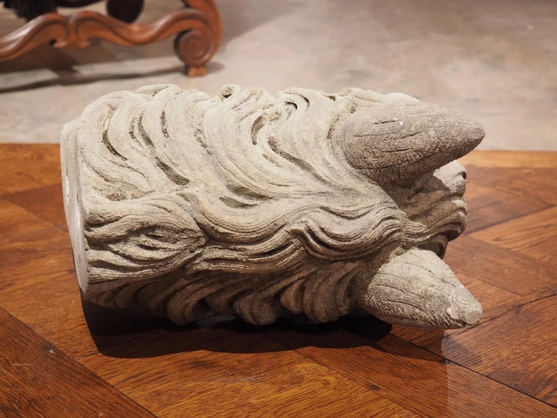 Carved Limestone Horsehead From Italy - 8