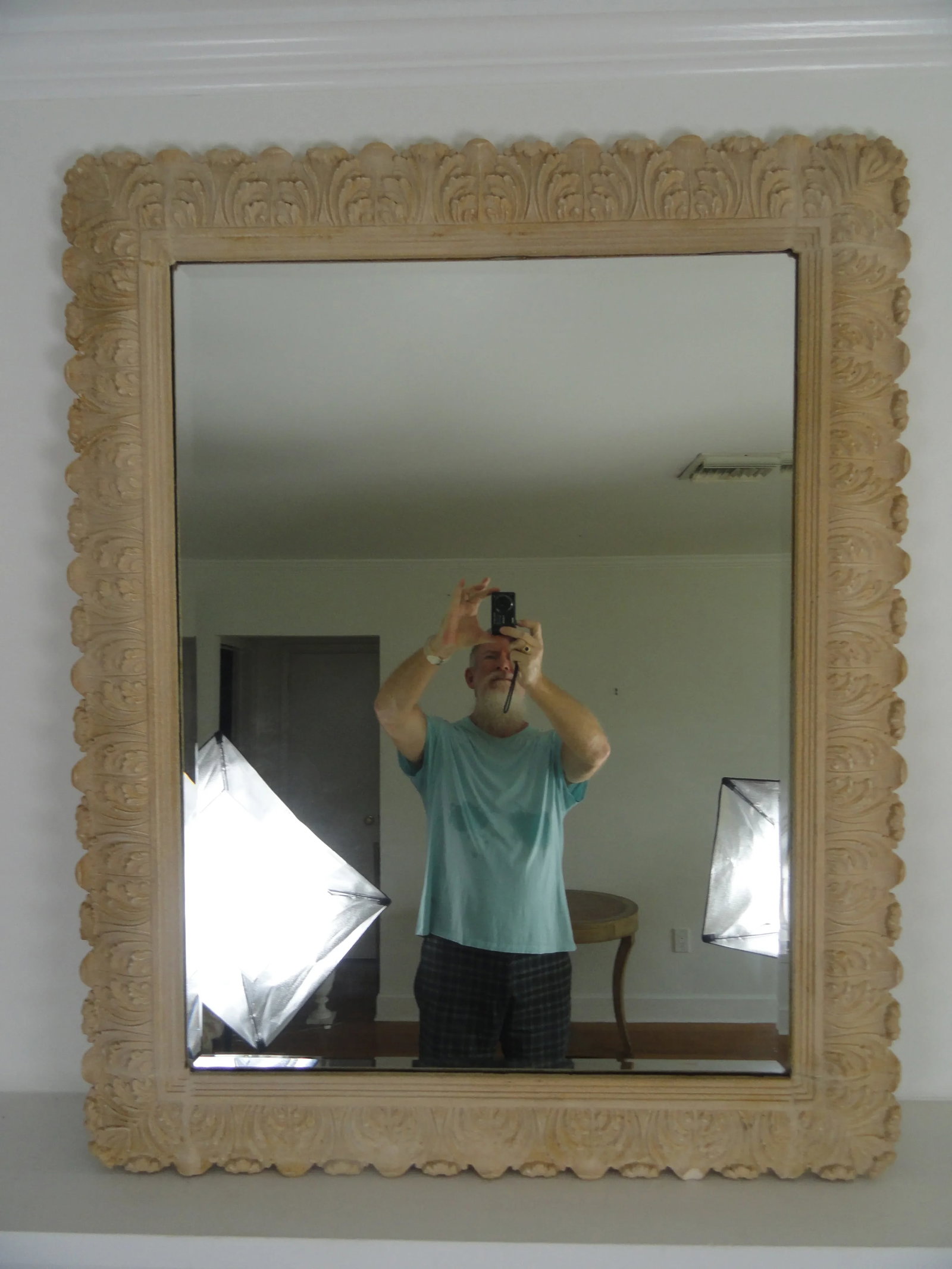 Textured Faux Stone Mirror - 9