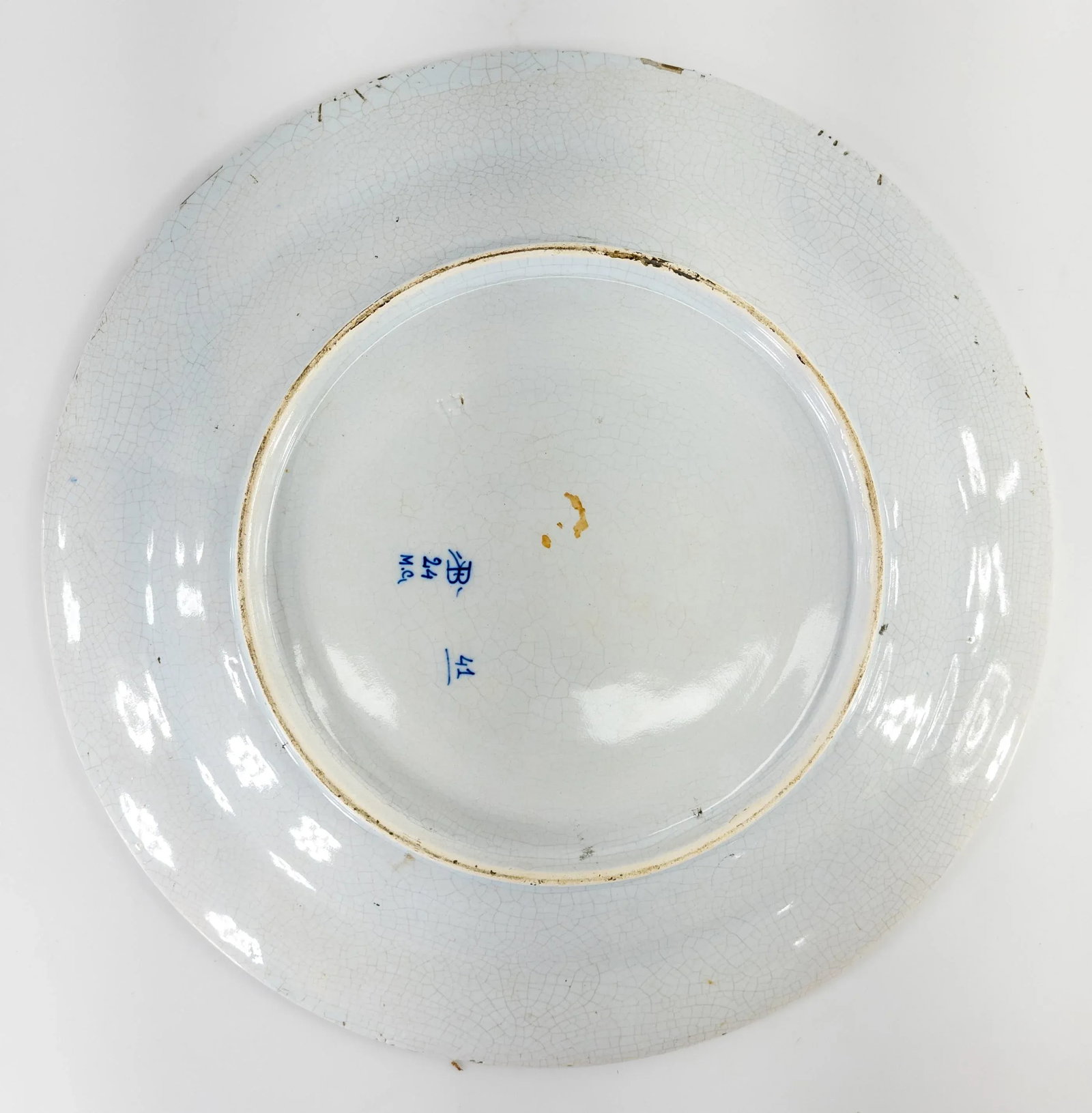 Dutch Delft Faience Blue and White Charger - 10
