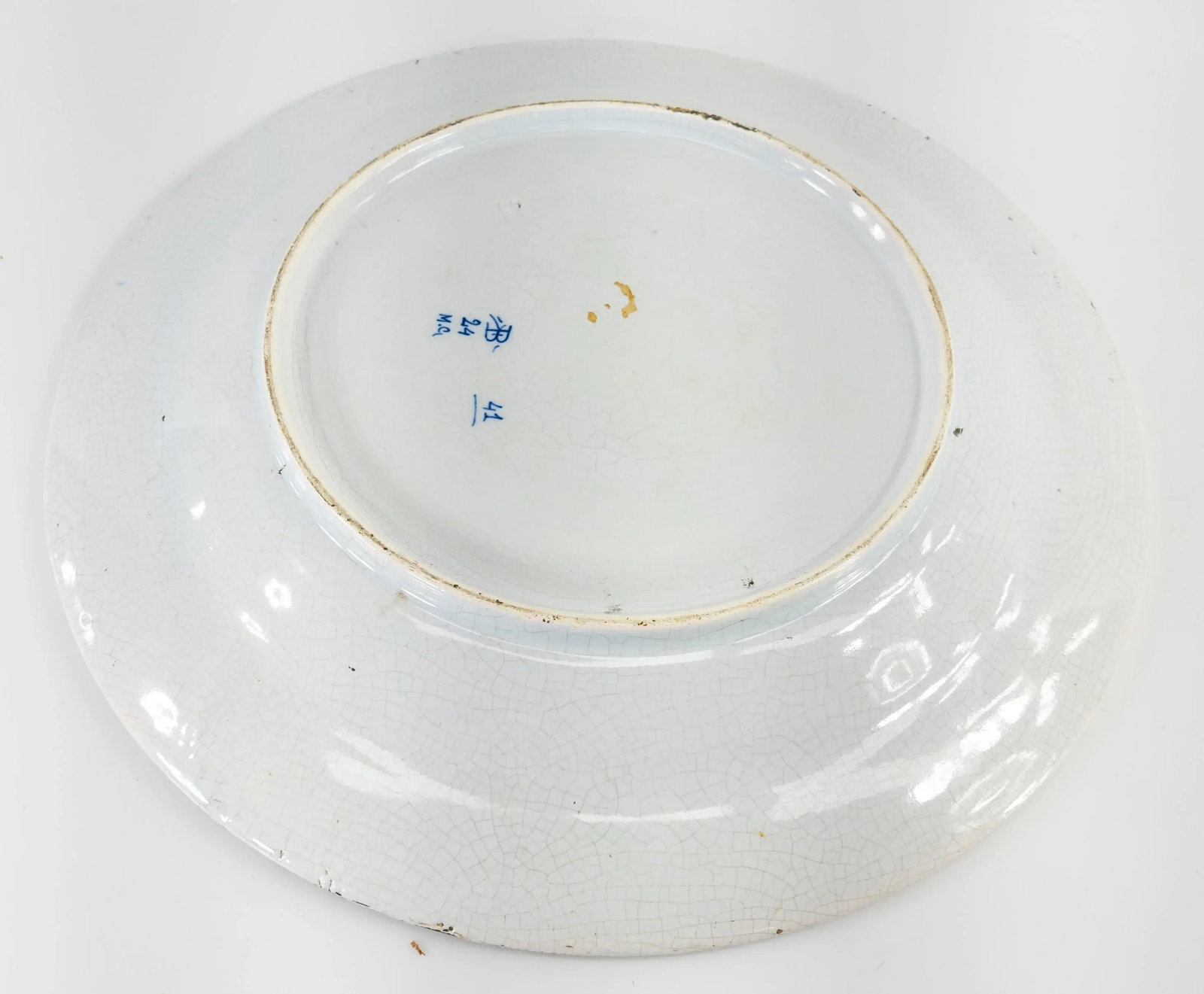 Dutch Delft Faience Blue and White Charger - 11