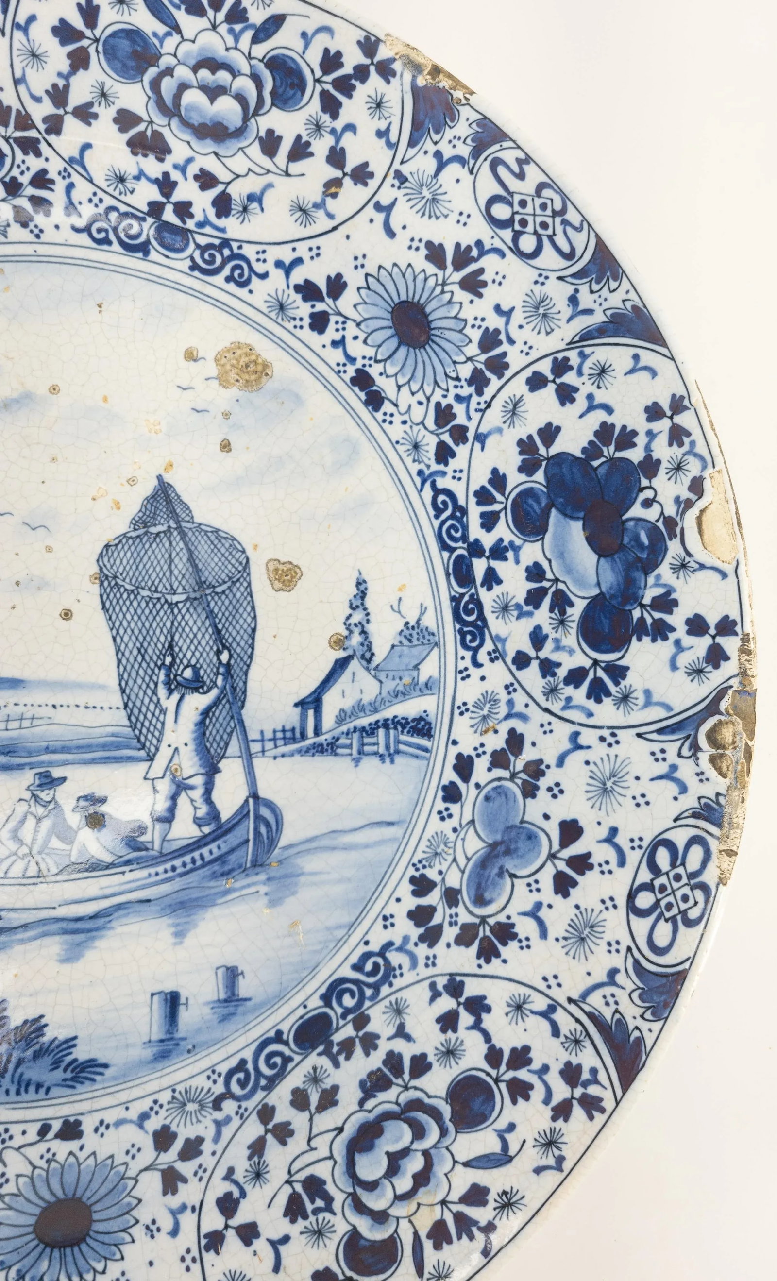 Dutch Delft Faience Blue and White Charger - 5