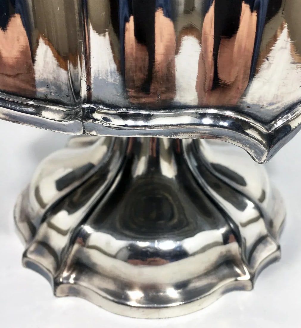 19th Century Cut Crystal & Silver Victorian Cruet Set- 6 Pieces - 8