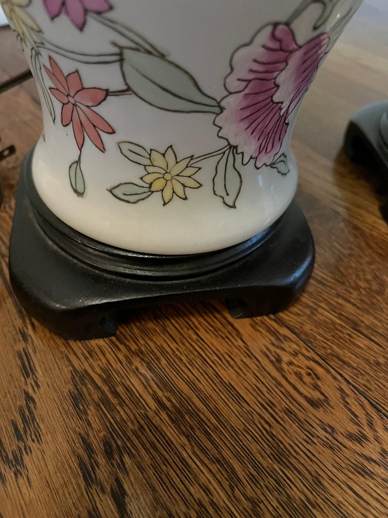 1950s Embossed Floral Table Lamps - a Pair - 6
