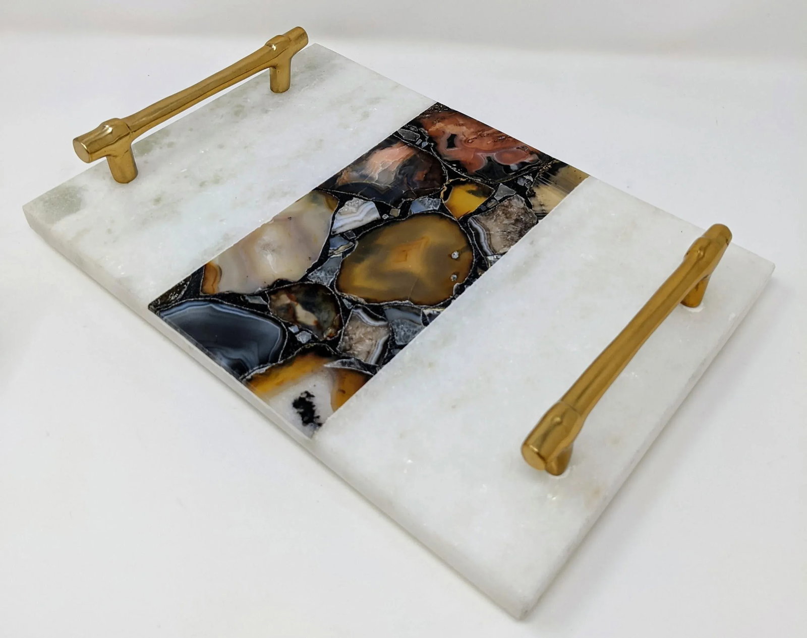 Regency Agate and Marble Bar and Vanity Tray - 12