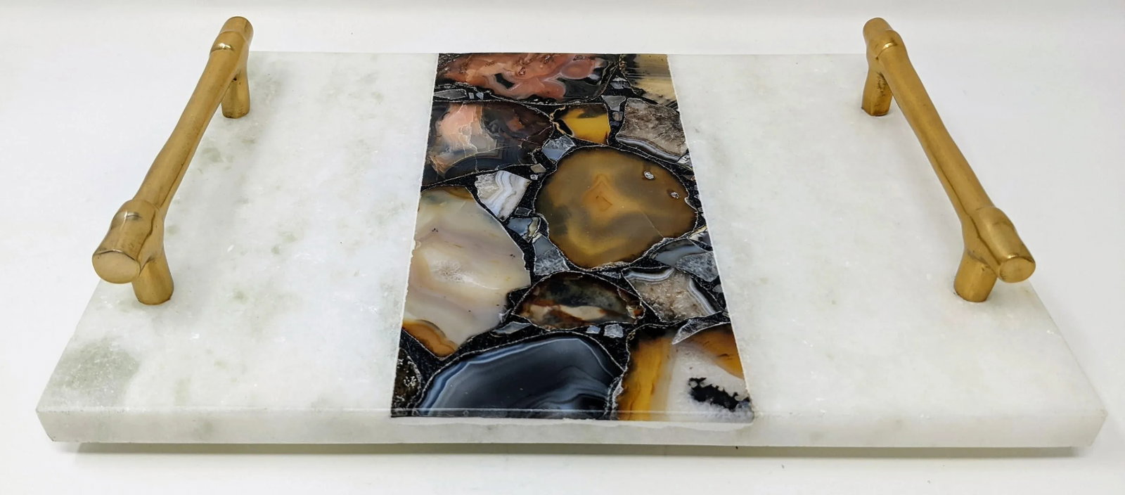 Regency Agate and Marble Bar and Vanity Tray - 2