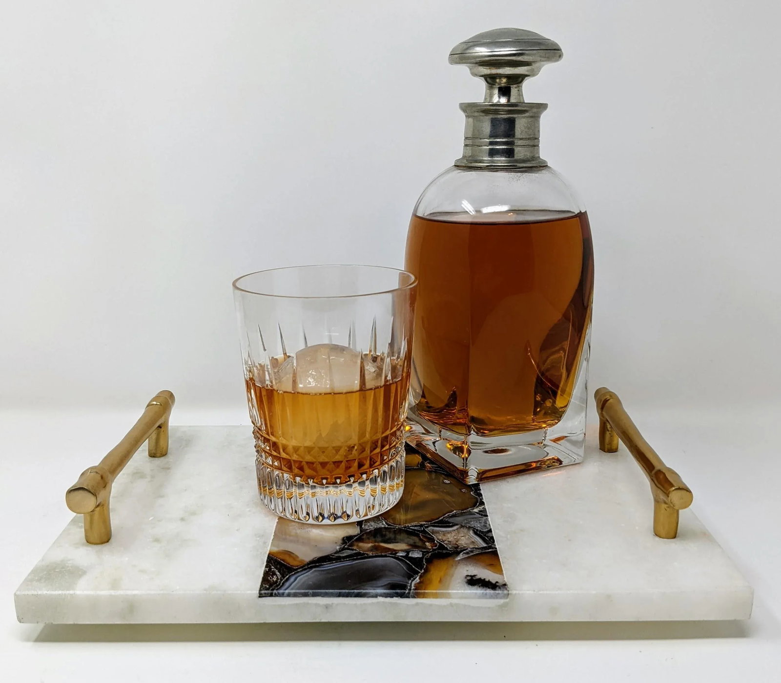 Regency Agate and Marble Bar and Vanity Tray - 3