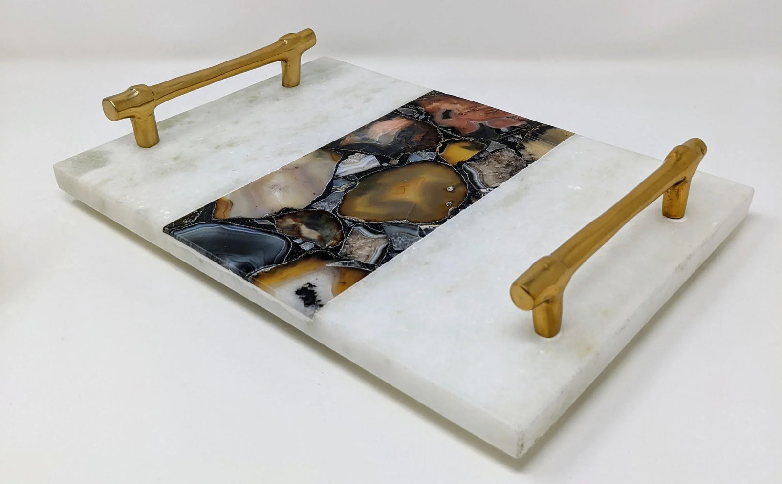 Regency Agate and Marble Bar and Vanity Tray - 8
