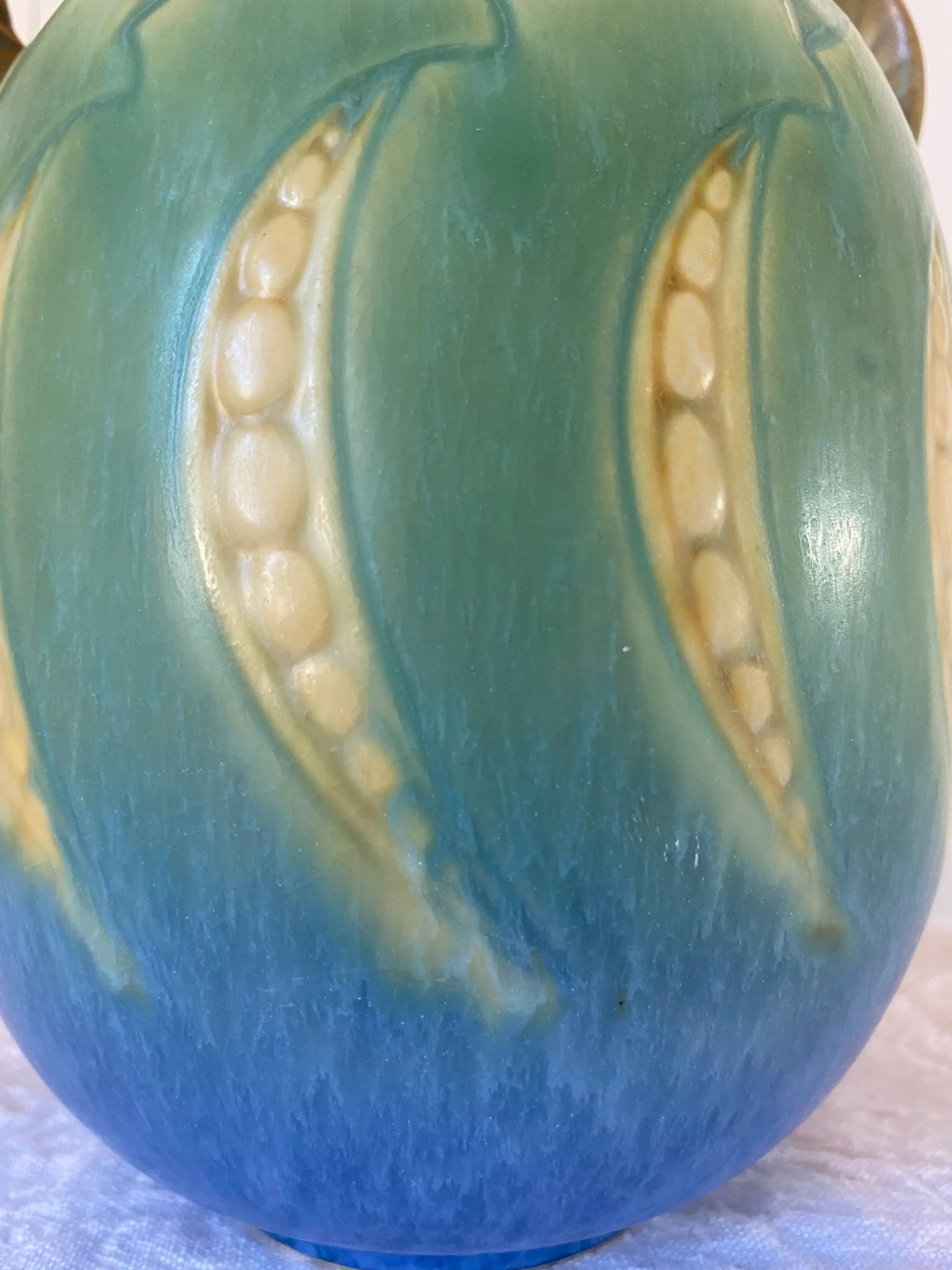 Roseville Pottery Falline 647-7 Blue Vase - 10