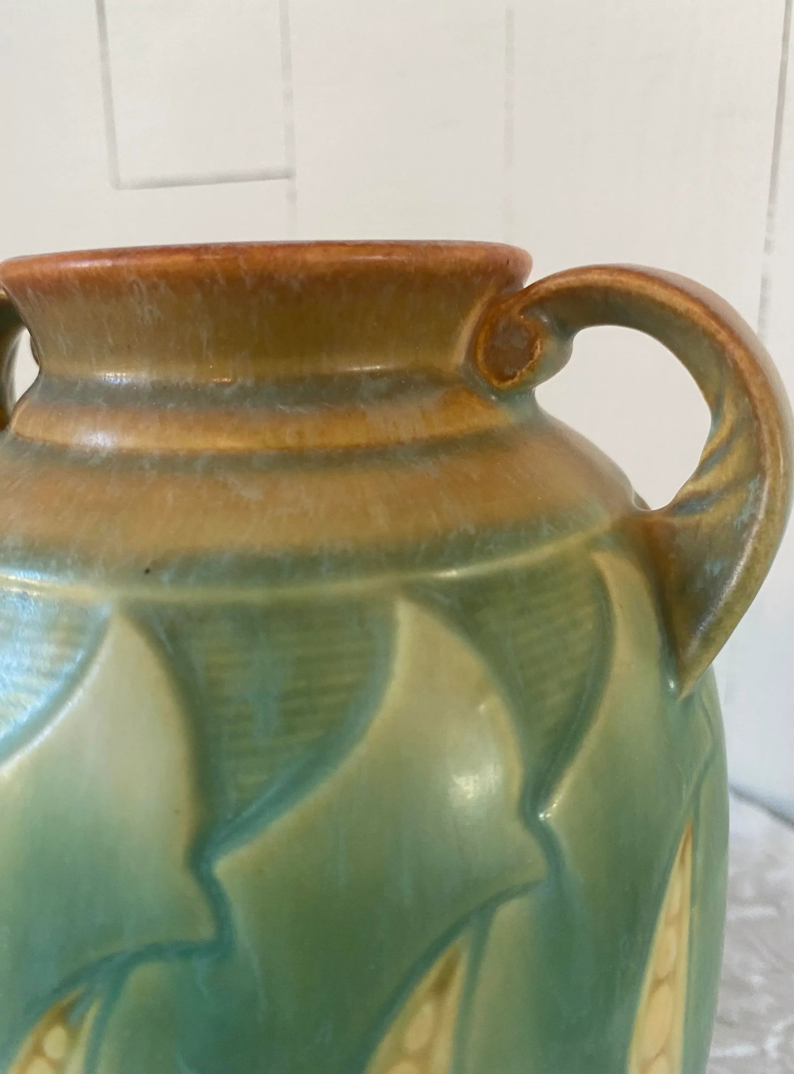 Roseville Pottery Falline 647-7 Blue Vase - 7