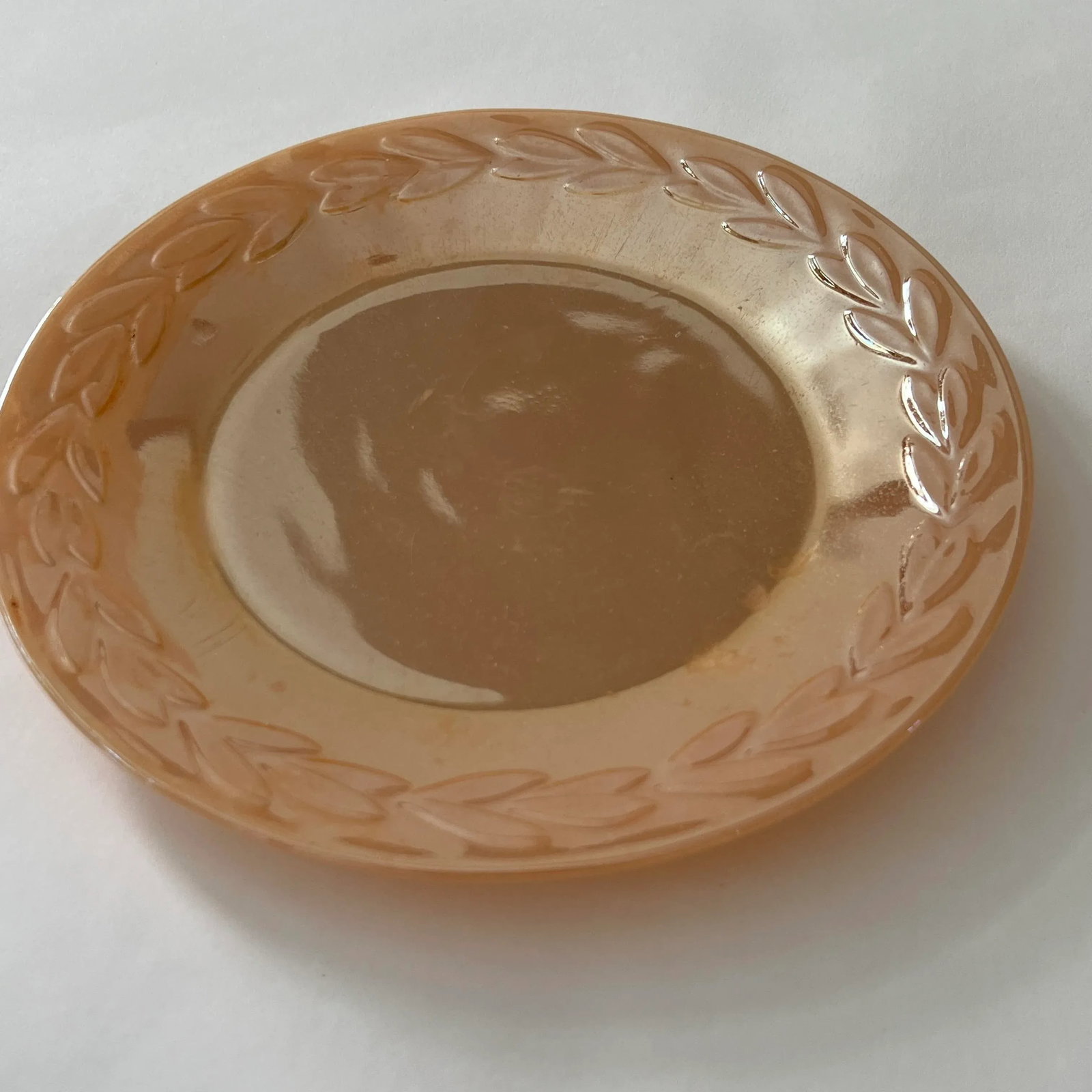 Mid-Century Iridescent Fire King "Peach Lustre" Dinnerware Set- 45 Pieces - 7