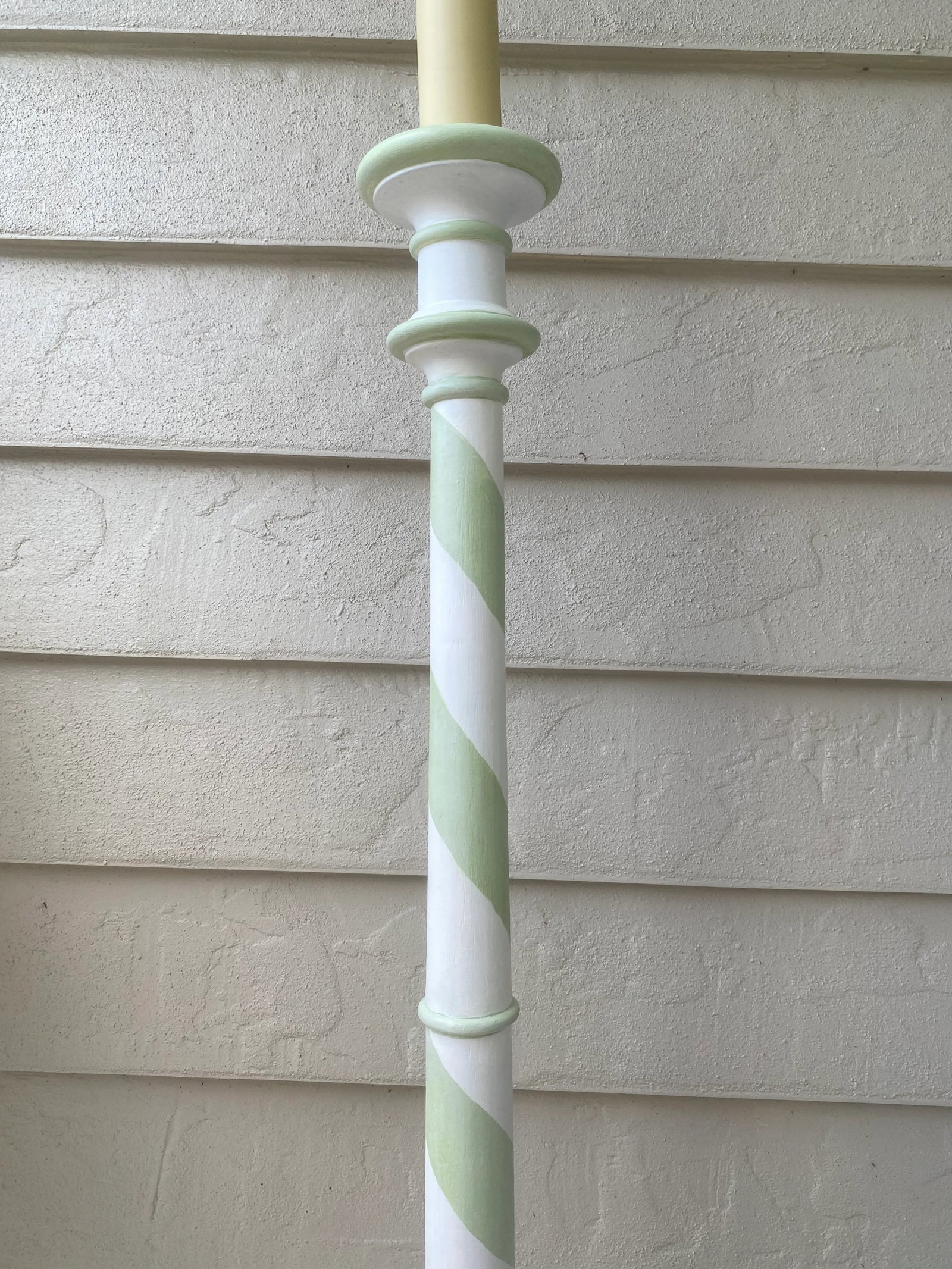 Visual Comfort & Co. Coastal Boho Sussex Floor Lamps Painted White and Pale Green - Set of 2 - 3