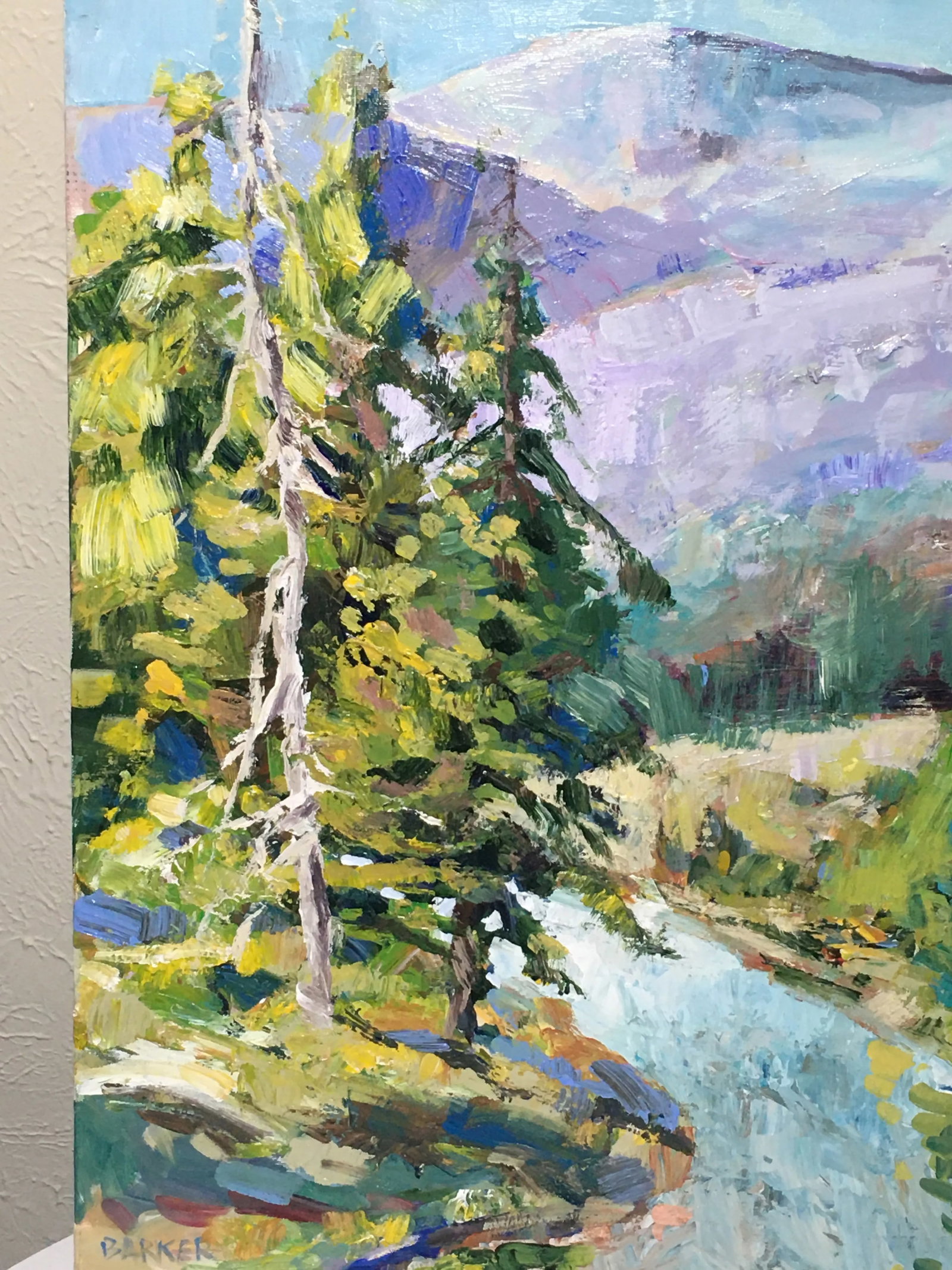 Contemporary Impressionist Mountain Landscape "Distant View" by Jim Barker - 2
