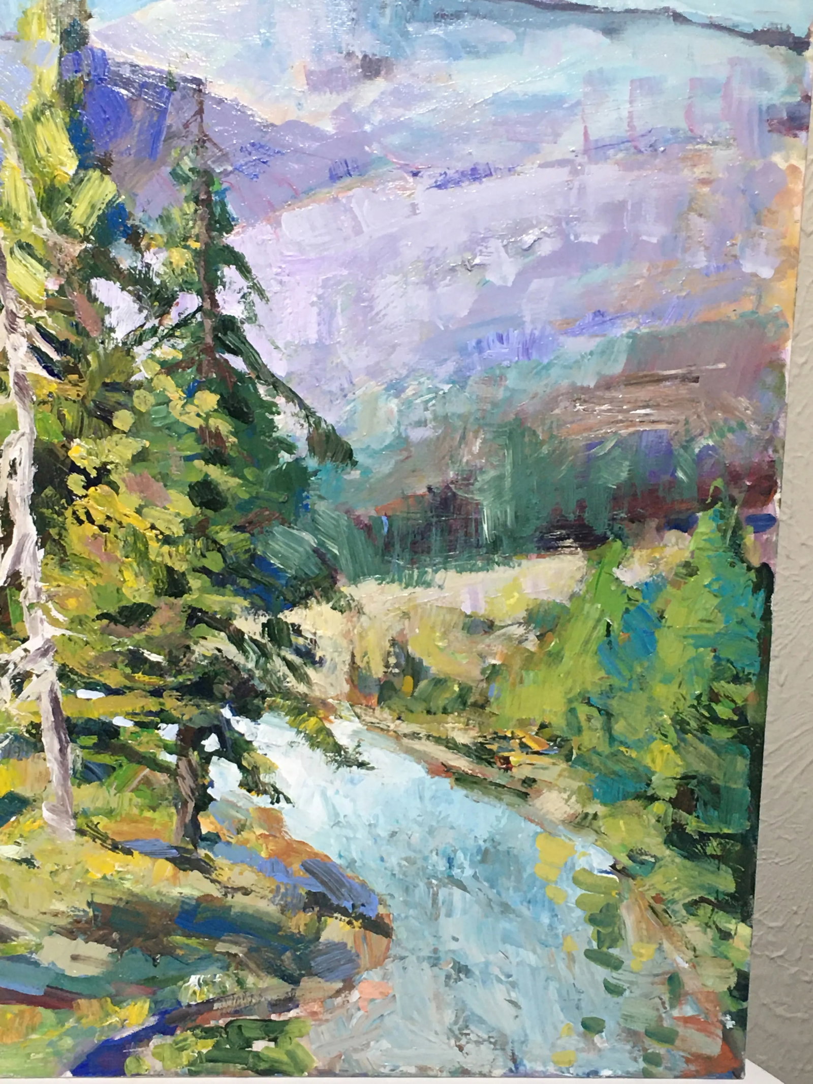 Contemporary Impressionist Mountain Landscape "Distant View" by Jim Barker - 3