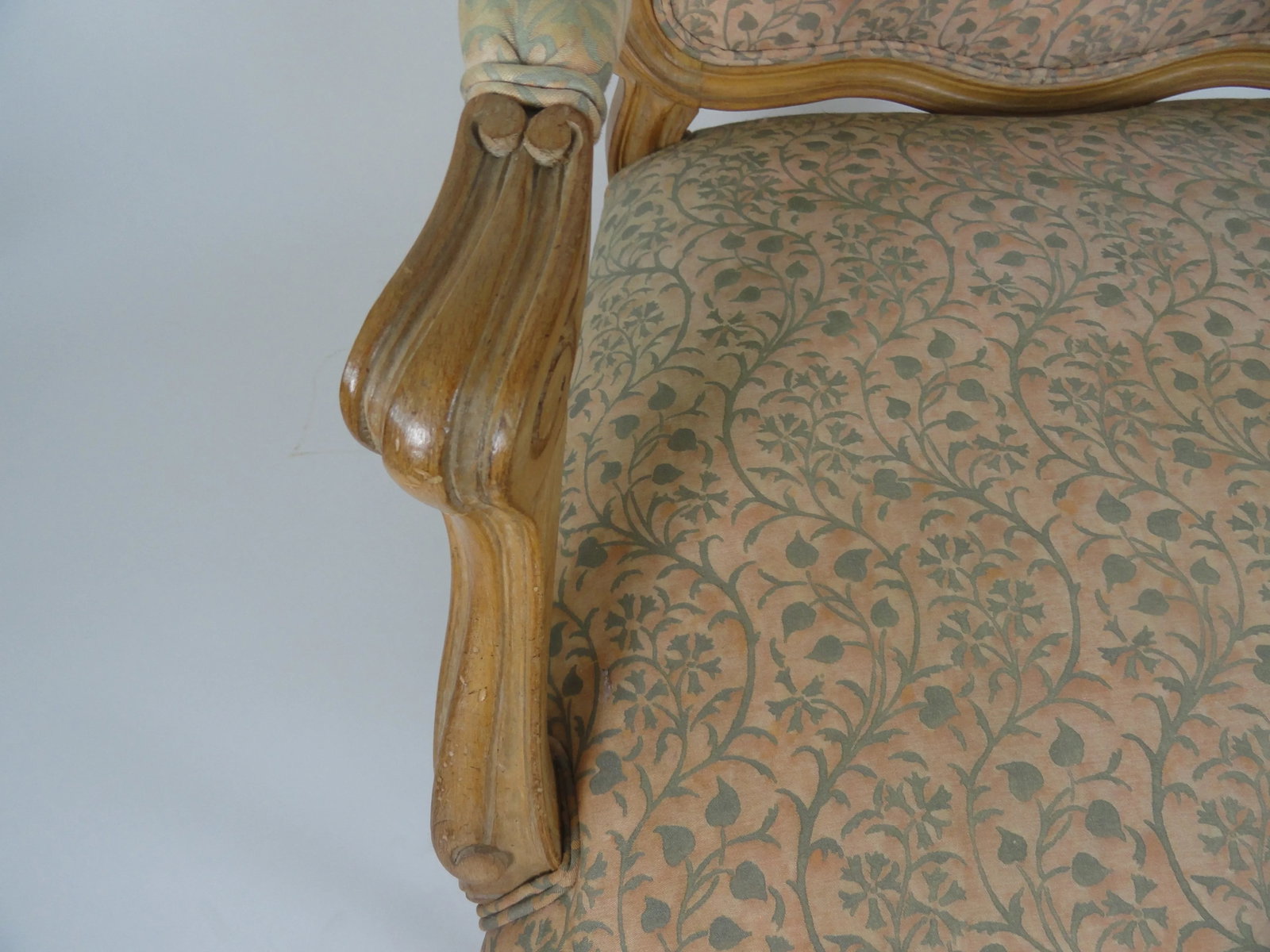 Vintage Mid Century Louis XV Style Beechwood Carved Fauteuils - a Pair - 11