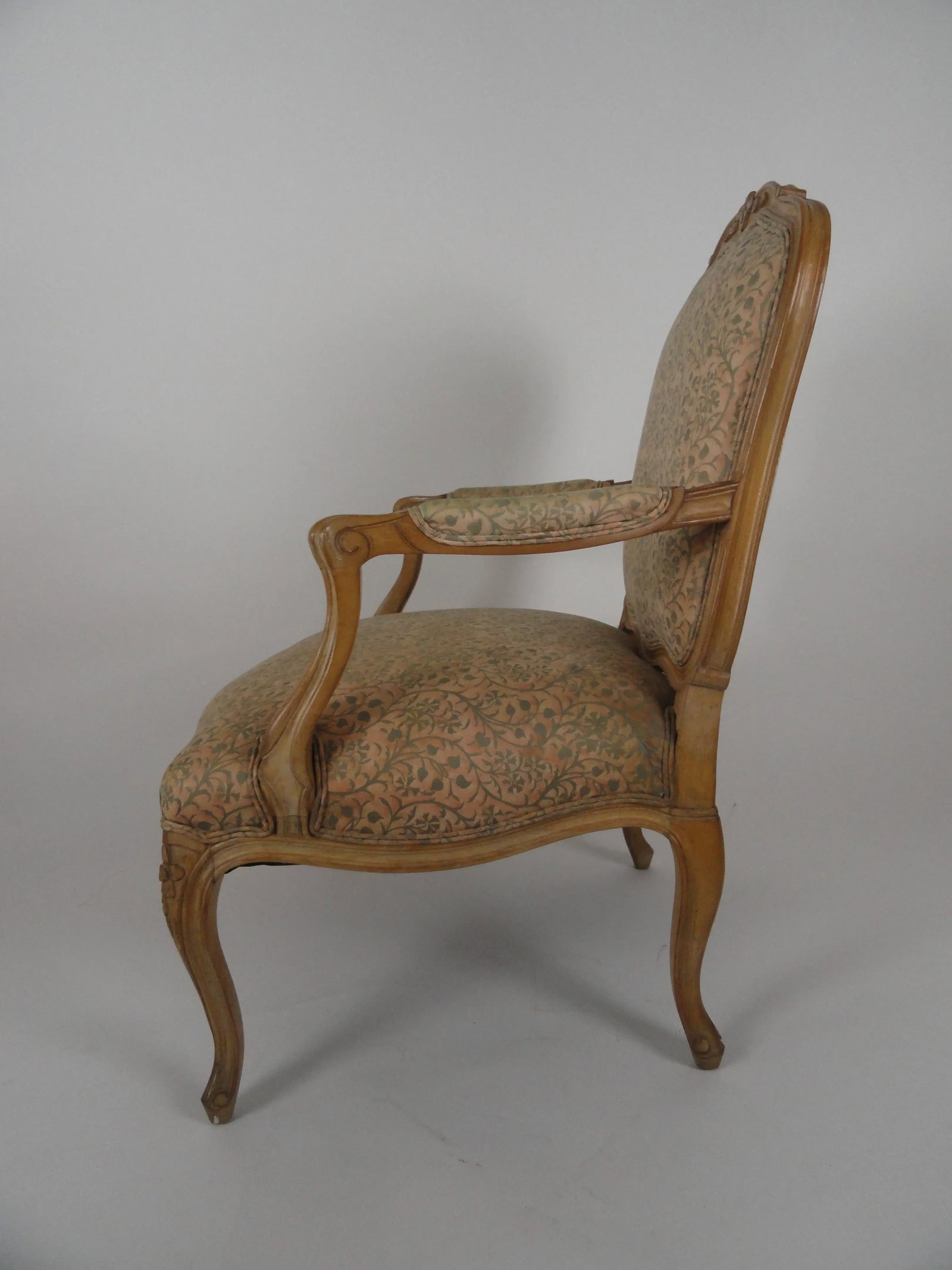 Vintage Mid Century Louis XV Style Beechwood Carved Fauteuils - a Pair - 5