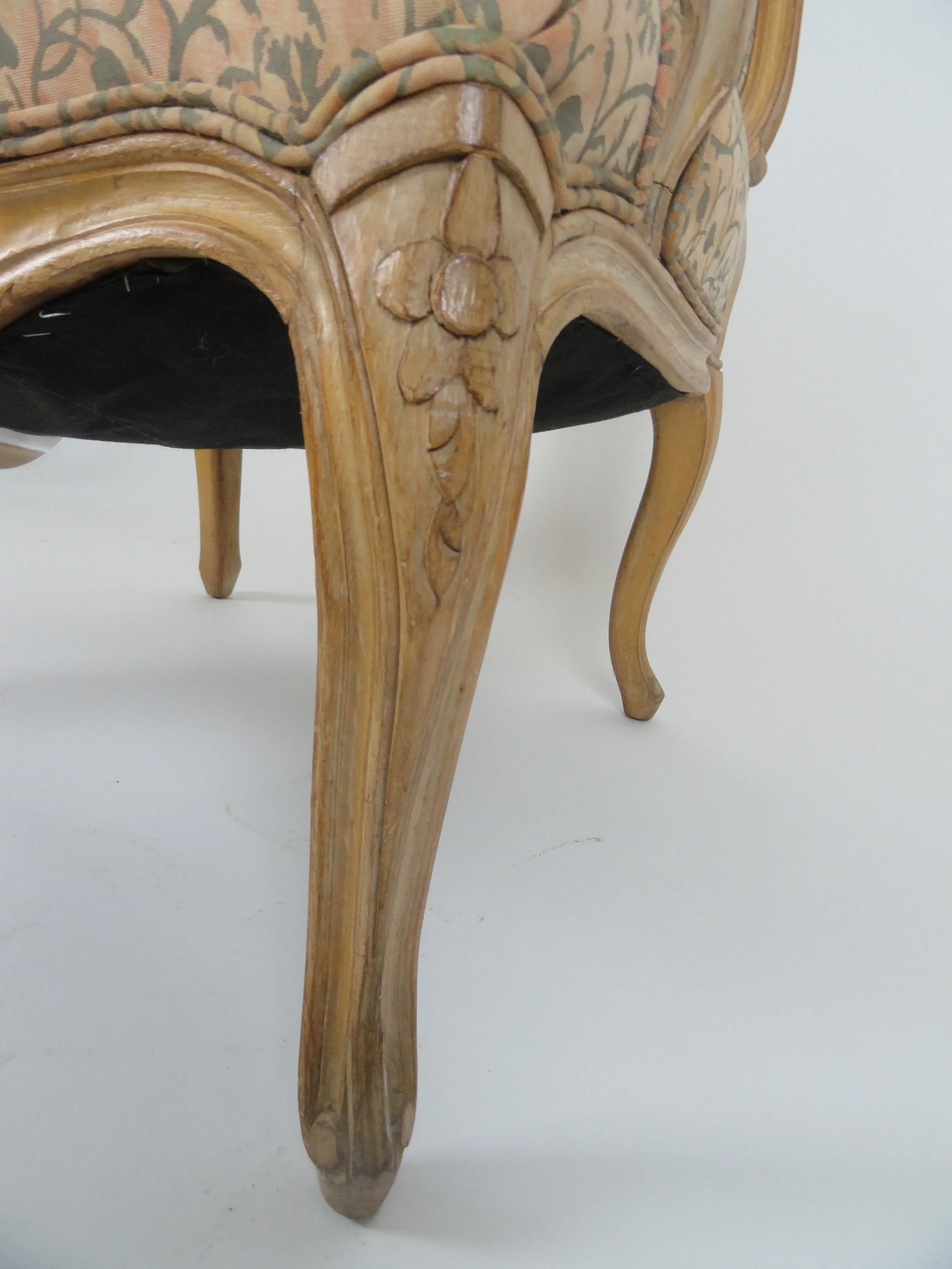 Vintage Mid Century Louis XV Style Beechwood Carved Fauteuils - a Pair - 8