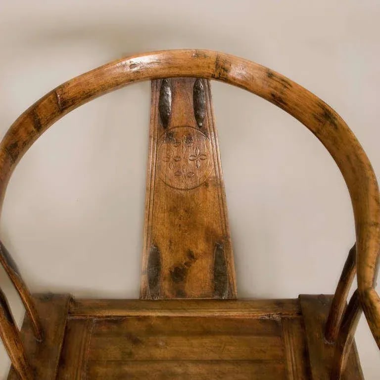 19th Century Chinese Yoke Back Chairs - A Pair - 2