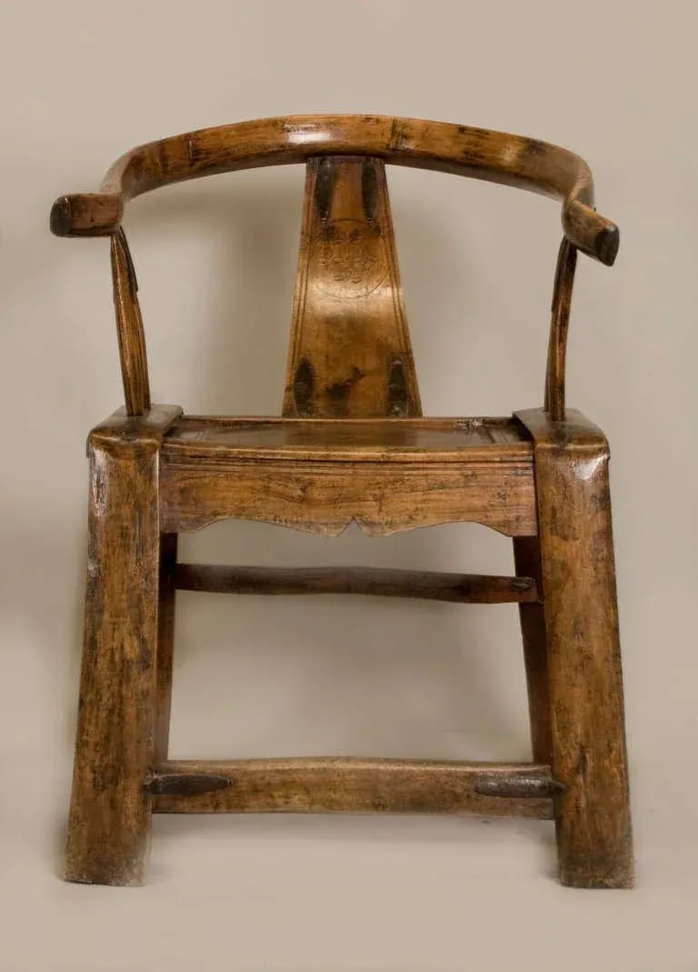 19th Century Chinese Yoke Back Chairs - A Pair - 3