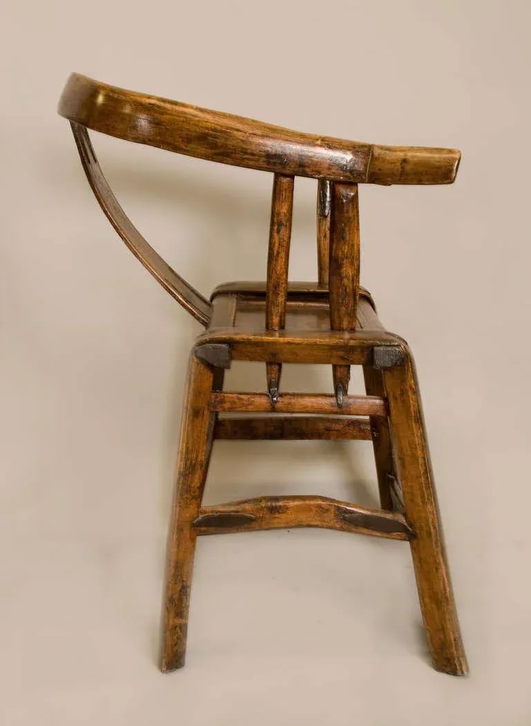 19th Century Chinese Yoke Back Chairs - A Pair - 4