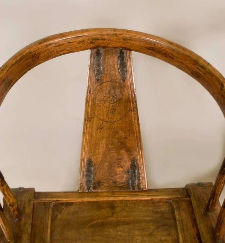 19th Century Chinese Yoke Back Chairs - A Pair - 5