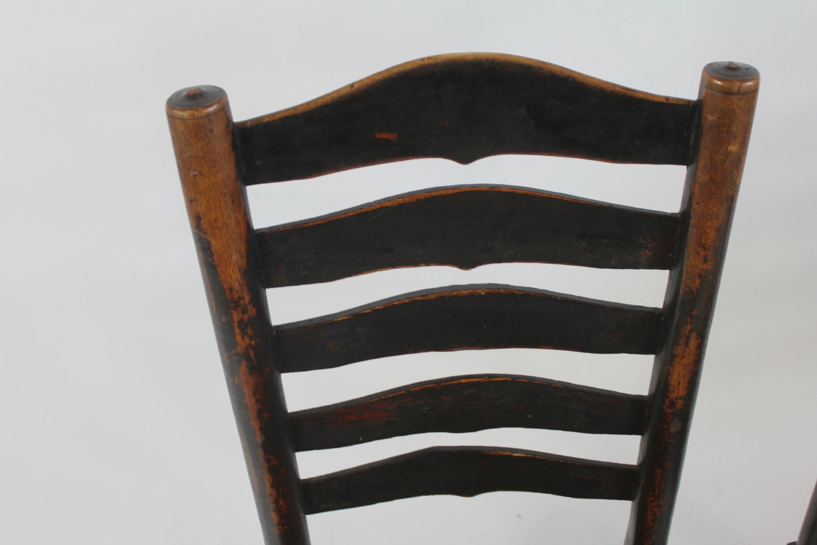 English Period Ladder Back Side Chairs- A Pair - 5