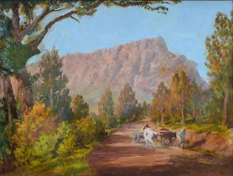 Mid 20th Century South African Mountain Landscape Oil Painting, Framed - 3