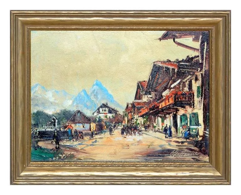 Village in the Swiss Alps by Otto Hamel - 6