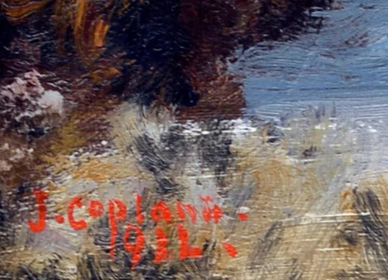 Early 20th Century "Scottish Reflections, Ben Venue and Loch Achray Scotland" Landscape Oil Painting - 6