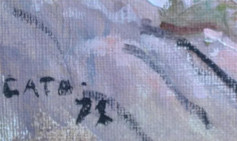1970s Coastal Scene Landscape Oil Painting, Framed - 3