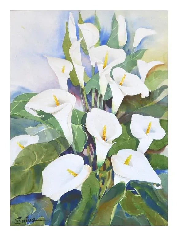 Calla Lilies Watercolor - 3