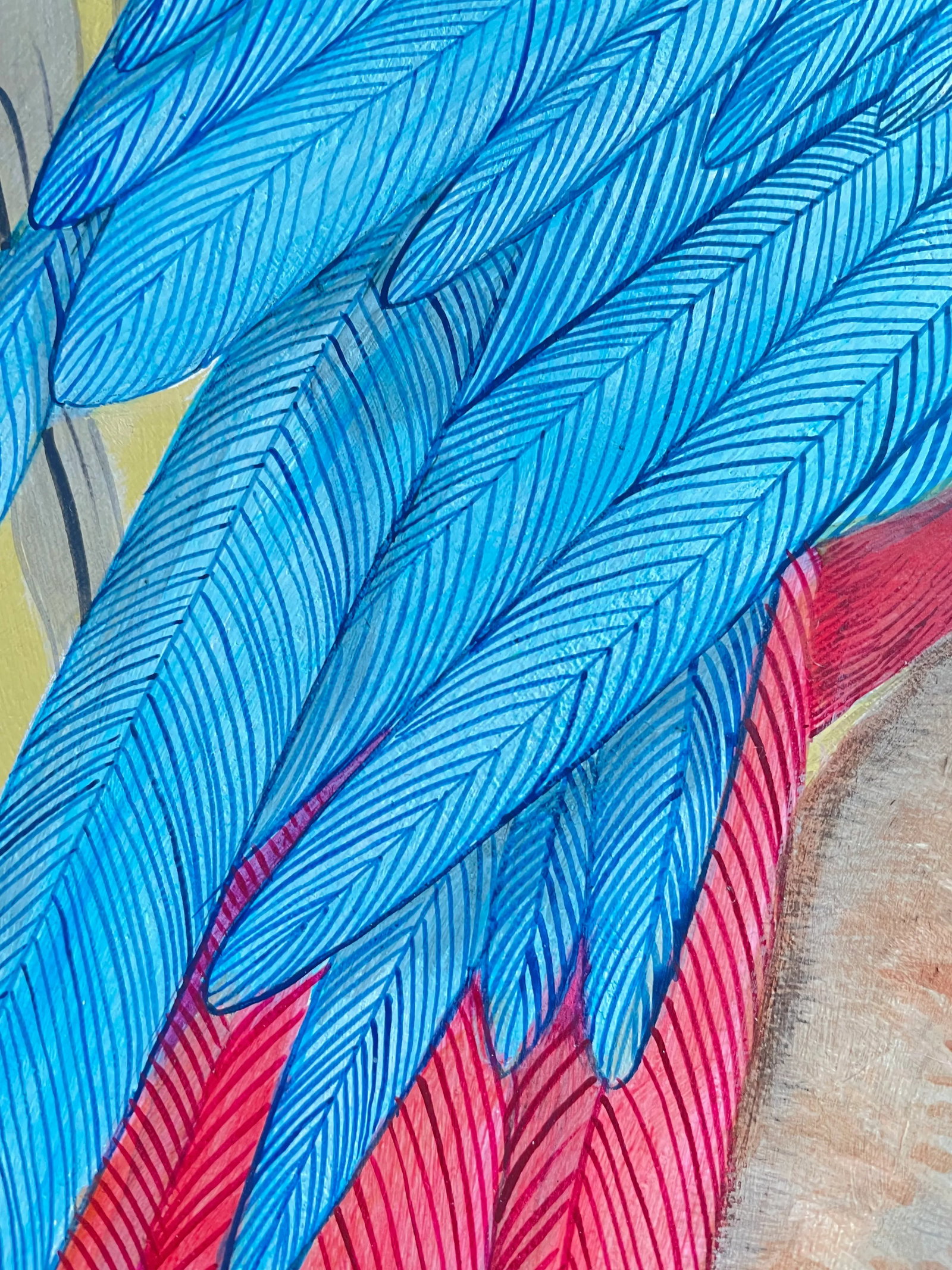 "Macaw of the Wild" Scarlet Macaw Parrot Painting - 3