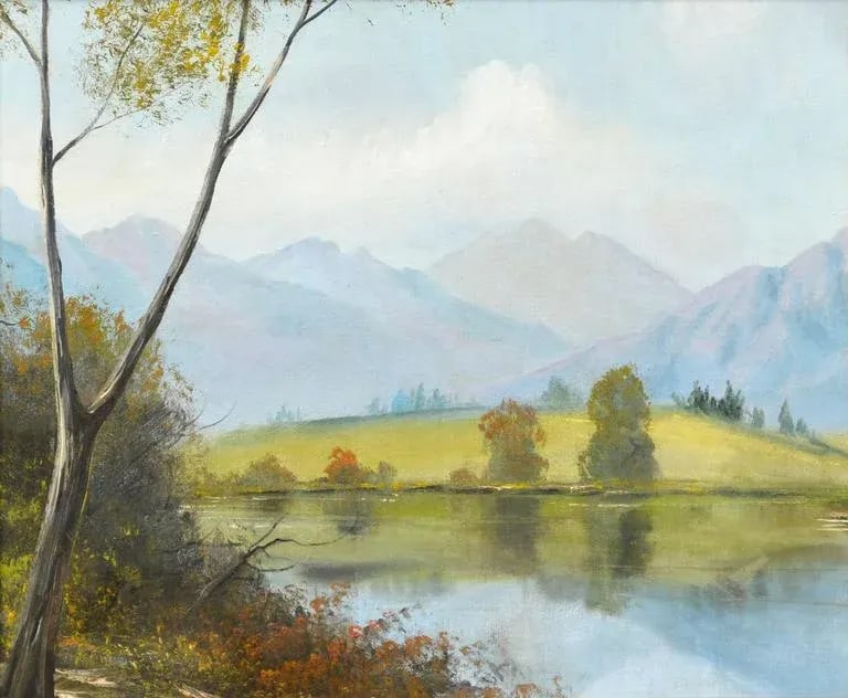 Mid 20th Century Eastern Sierra Mountains Landscape Oil Painting, Framed - 2