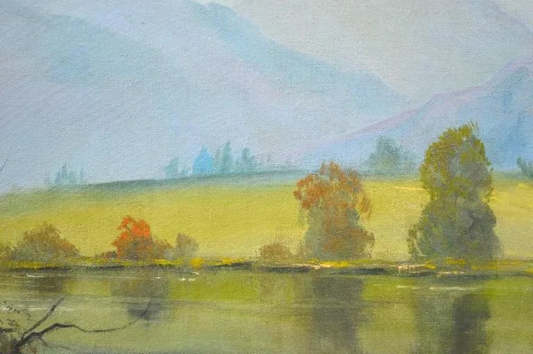 Mid 20th Century Eastern Sierra Mountains Landscape Oil Painting, Framed - 3
